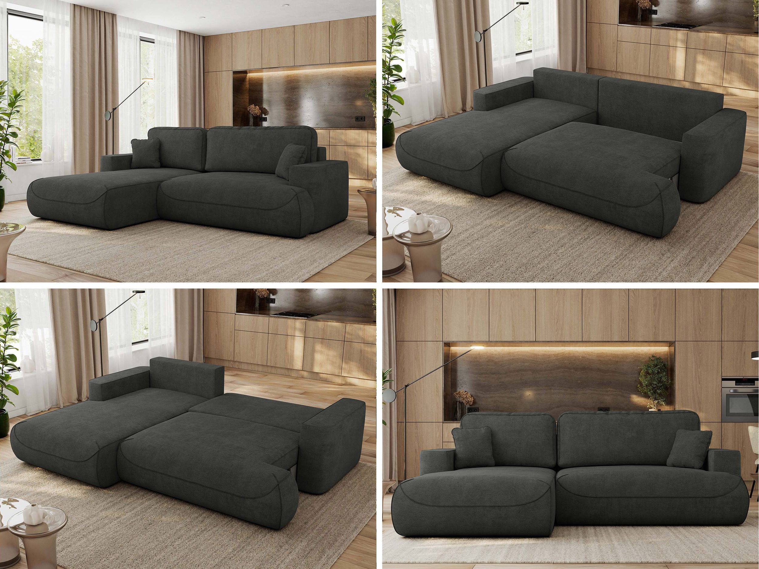 MKS MÖBEL Ecksofa OVO L, Set, mit Schlaffunktion und Bettkasten, DL-Automat, rechts/links wählbar, HR-Schaum & Wellenfedern