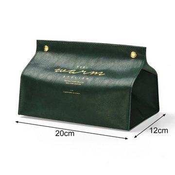 Rutaqian Feuchttücherbox PU Taschentuchbox aus Leder Kreative Tissue Box (Taschentuchhalter mit V-förmiger Öffnung, für Zuhause, Wohnzimmer, Küche, Auto, Büro Tissue Storage)