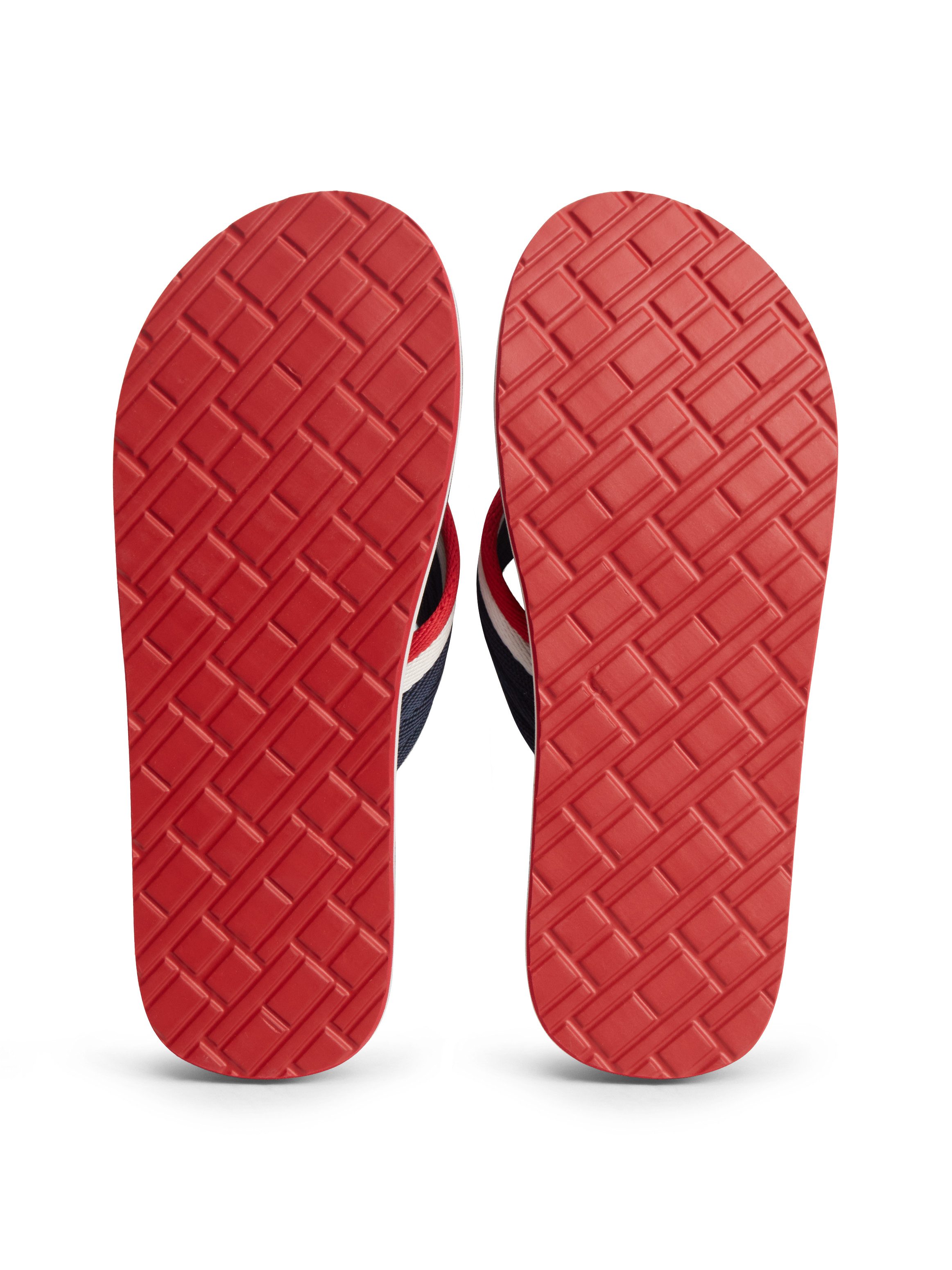 Tommy Hilfiger PATCH HILFIGER BEACH SANDAL Zehentrenner Sommerschuh, Strandschuh mit gestreifter Bandage