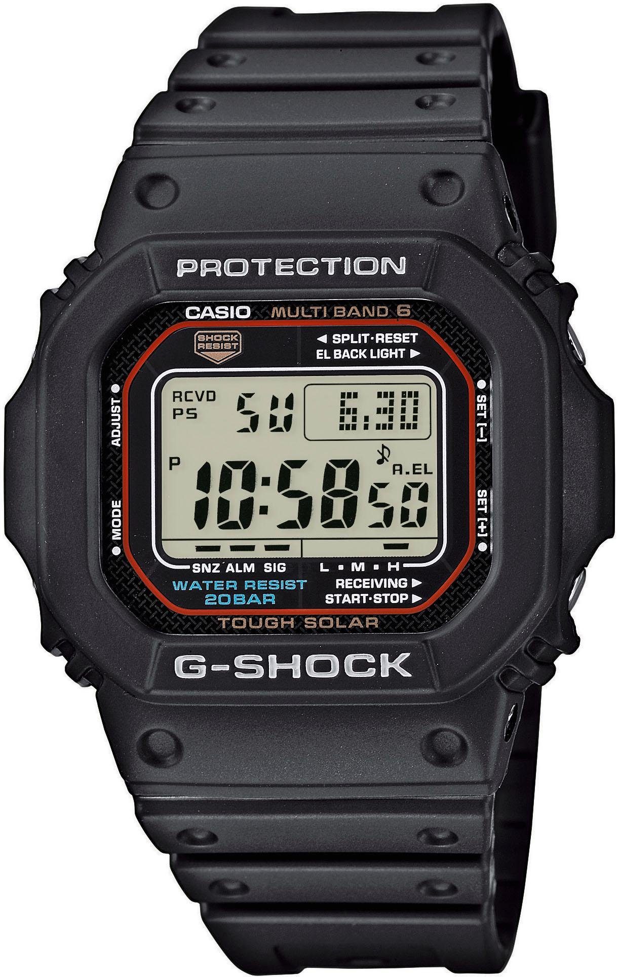 CASIO G-SHOCK Funkchronograph GW-M5610U-1ER, Solaruhr, Armbanduhr, Herrenuhr,digital,bis 20bar wasserd.Resinarmband
