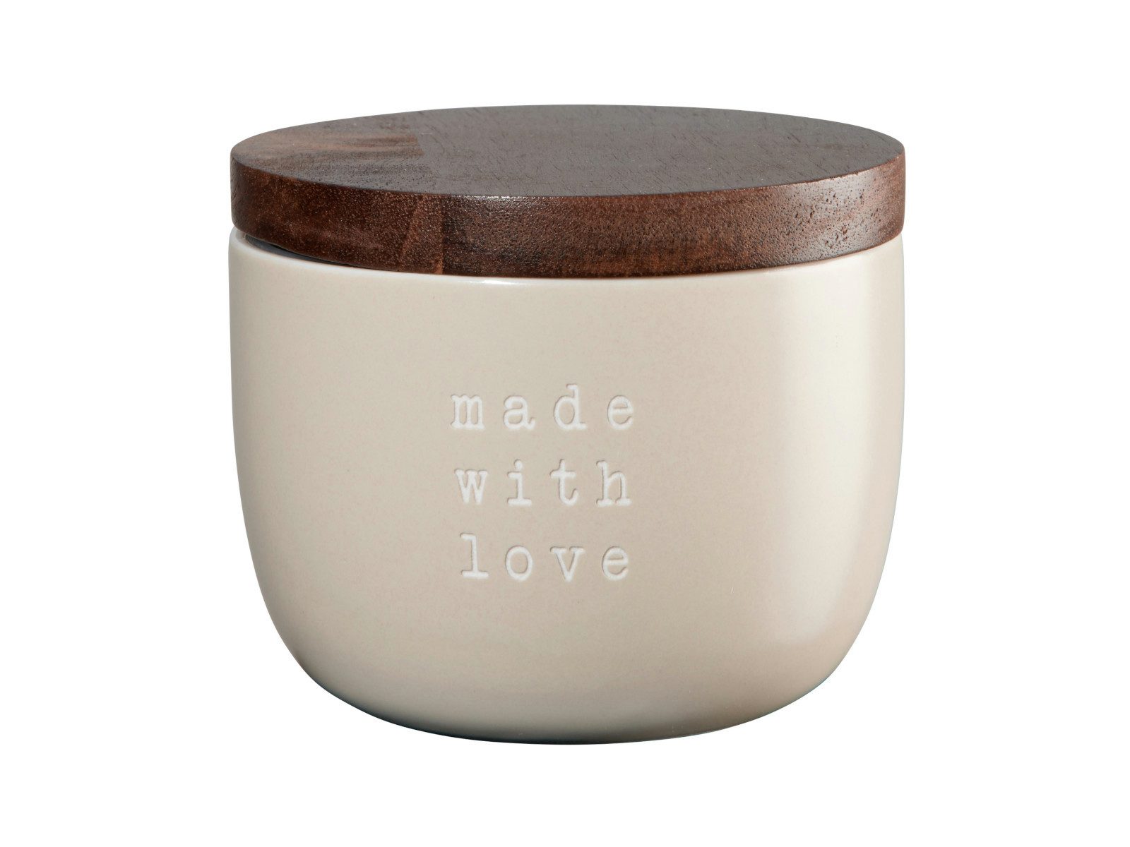 ASA SELECTION Vorratsdose hey! Marmeladendose made with love beige 0,25l, New Bone China