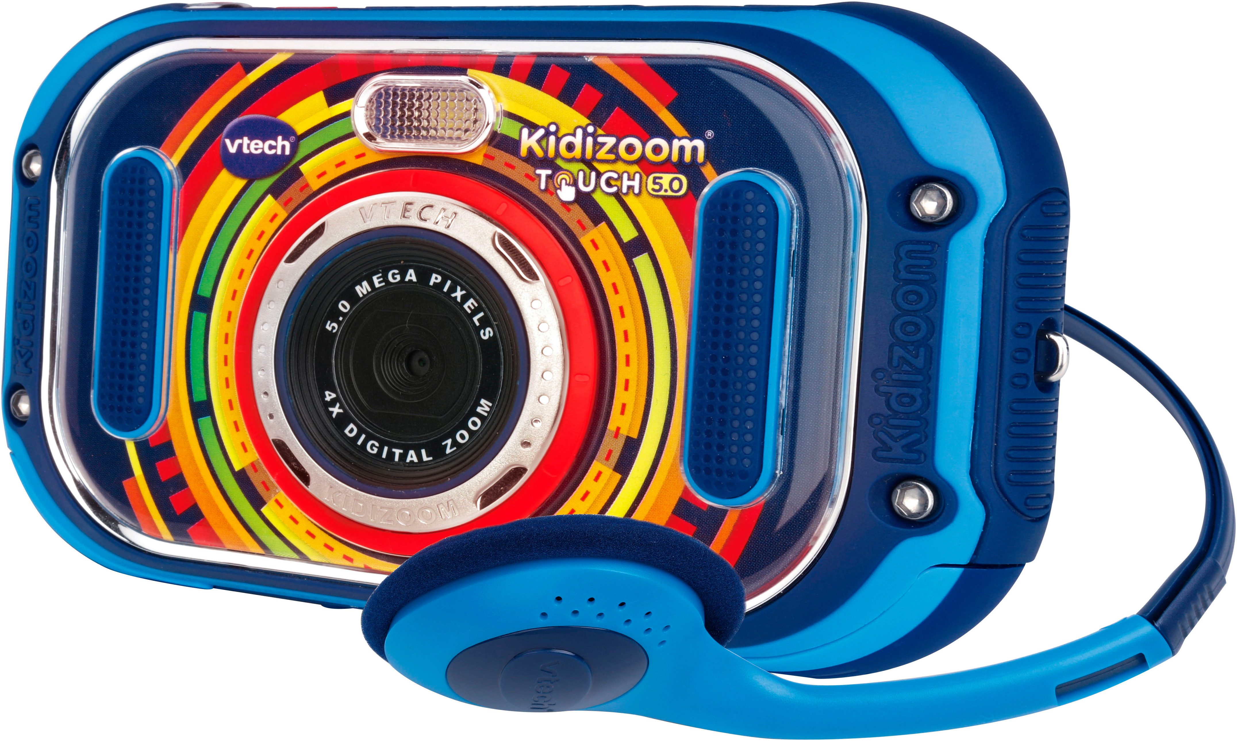 Vtech® Kidizoom Touch 5.0, blau Kinderkamera (5 MP, mit Musik)