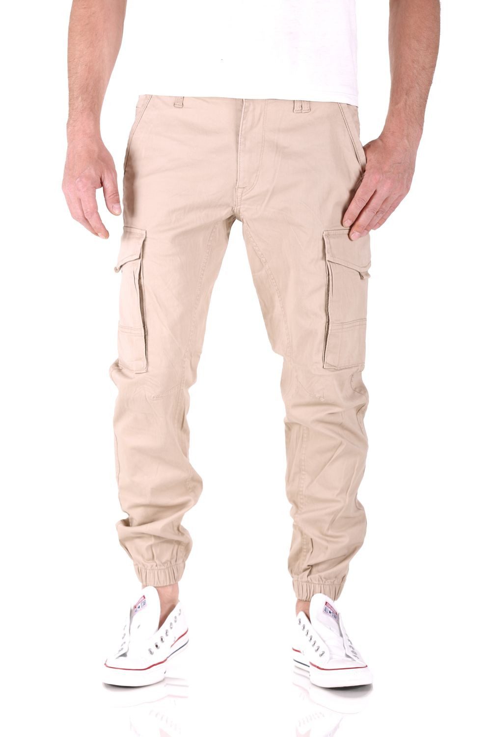 Jack & Jones Cargojeans Jack & Jones Paul Flake Tapered Slim Cargo Herren Jeans Hose