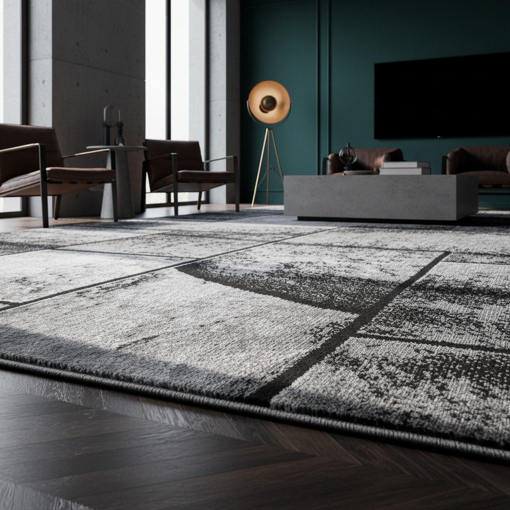 KADIMA DESIGN Teppich DRAU Wohnzimmer Schlafzimmer Waschbar Wohnzimmerteppich Esszimmer, Läufer, Höhe: 14 mm, 80x150 cm, Strapazierfähig Fußbodenheizung Waschbar