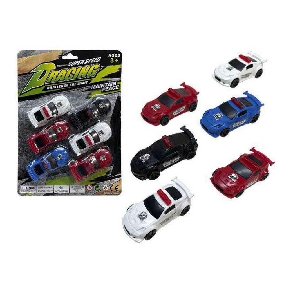 Bigbuy Merchandise-Figur Fahrzeuge-Set Super Speed Racing 6 Stücke Polizeiwagen