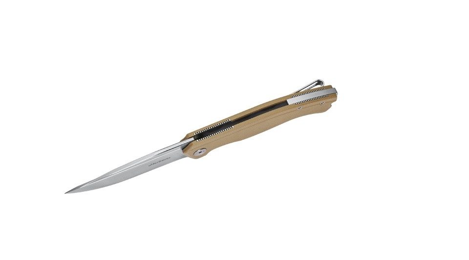 Herbertz Taschenmesser Herbertz Taschenmesser Kompakt Liner Lock, desert G10, D2 Stahl, (1 St), Hosenclip, Fangriemenöse