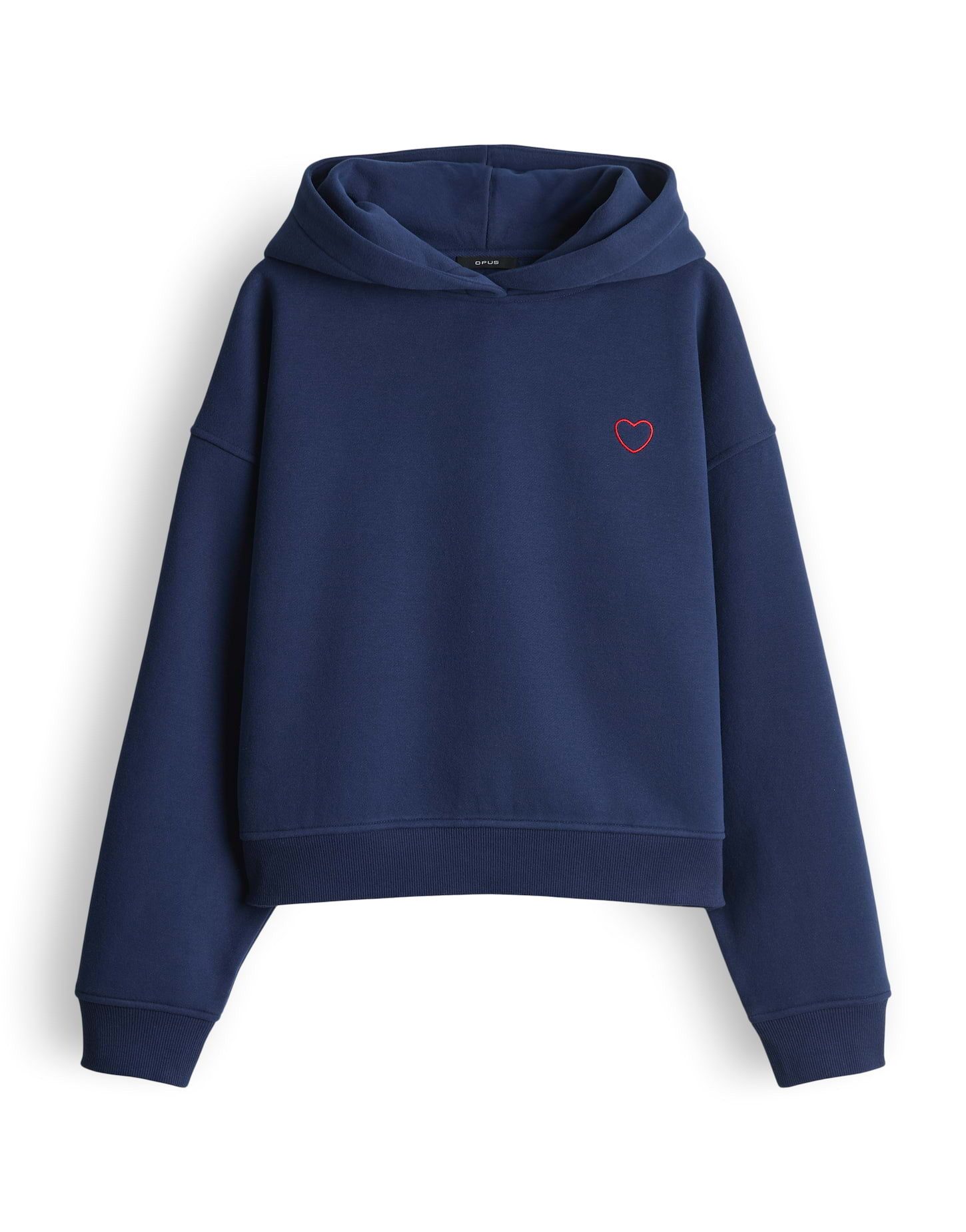 OPUS Hoodie GALENTINE mit Herz Lockere Passform, gerader Schnitt, überschnittene Schulter