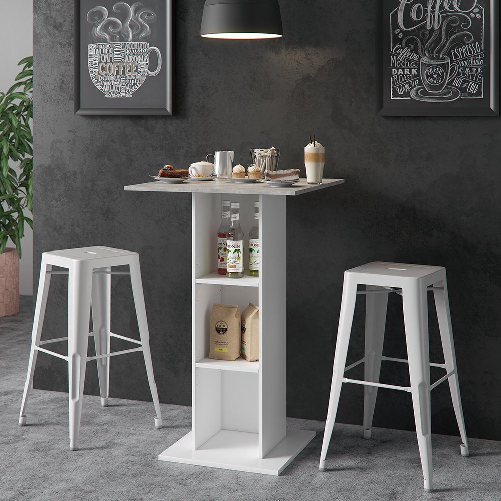 Vicco Bartisch Rodeo, Weiß/Beton, 70 x 70 cm (1-St)