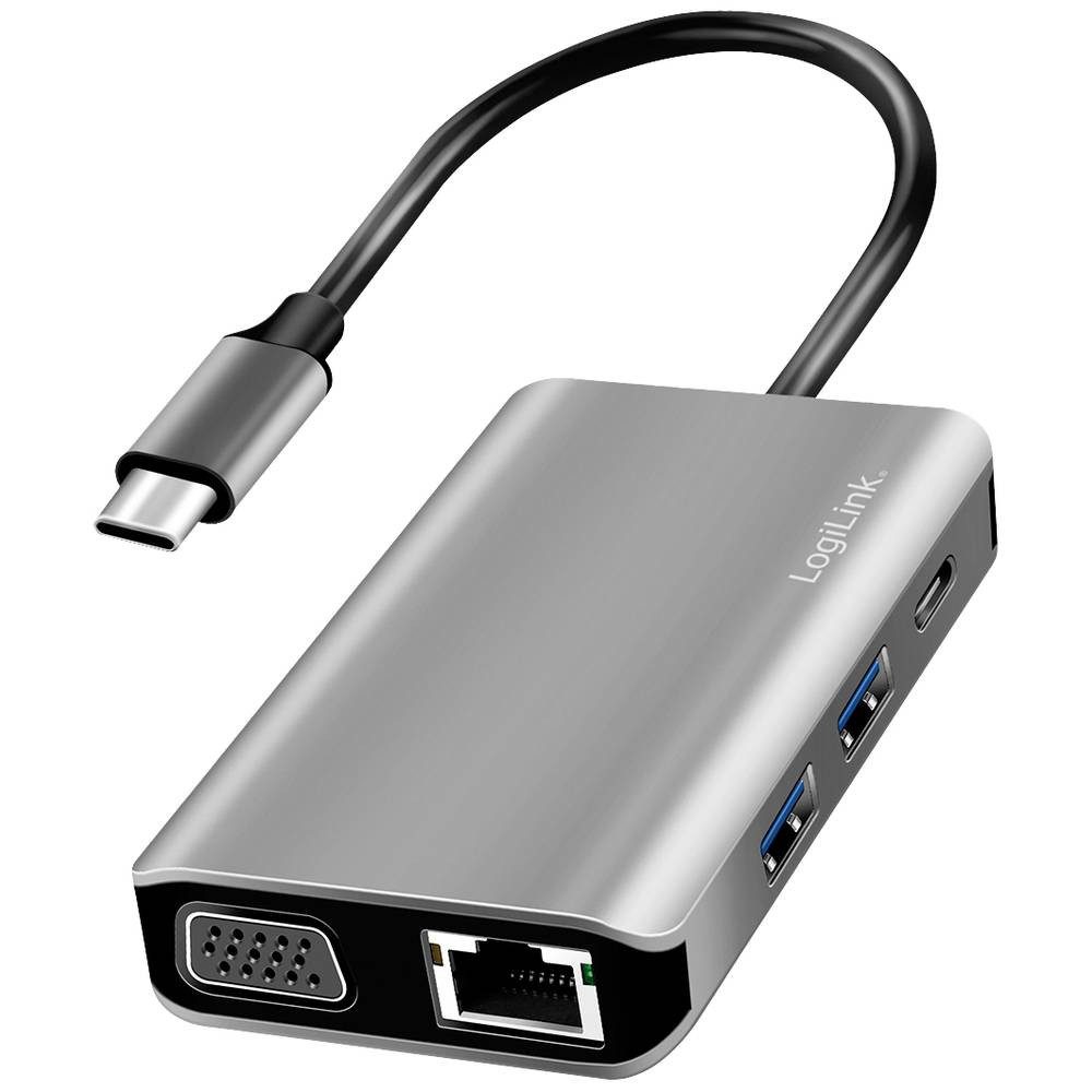 Laptop-Dockingstation USB 3.2 Gen 1-Dockingstation, USB-C®, 7-Port, PD