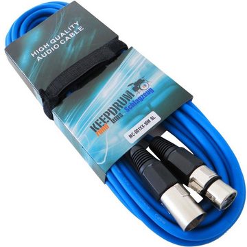 keepdrum MC-001XX 10m Mikrofonkabel Blau Audio-Kabel, XLR, 2 Stück