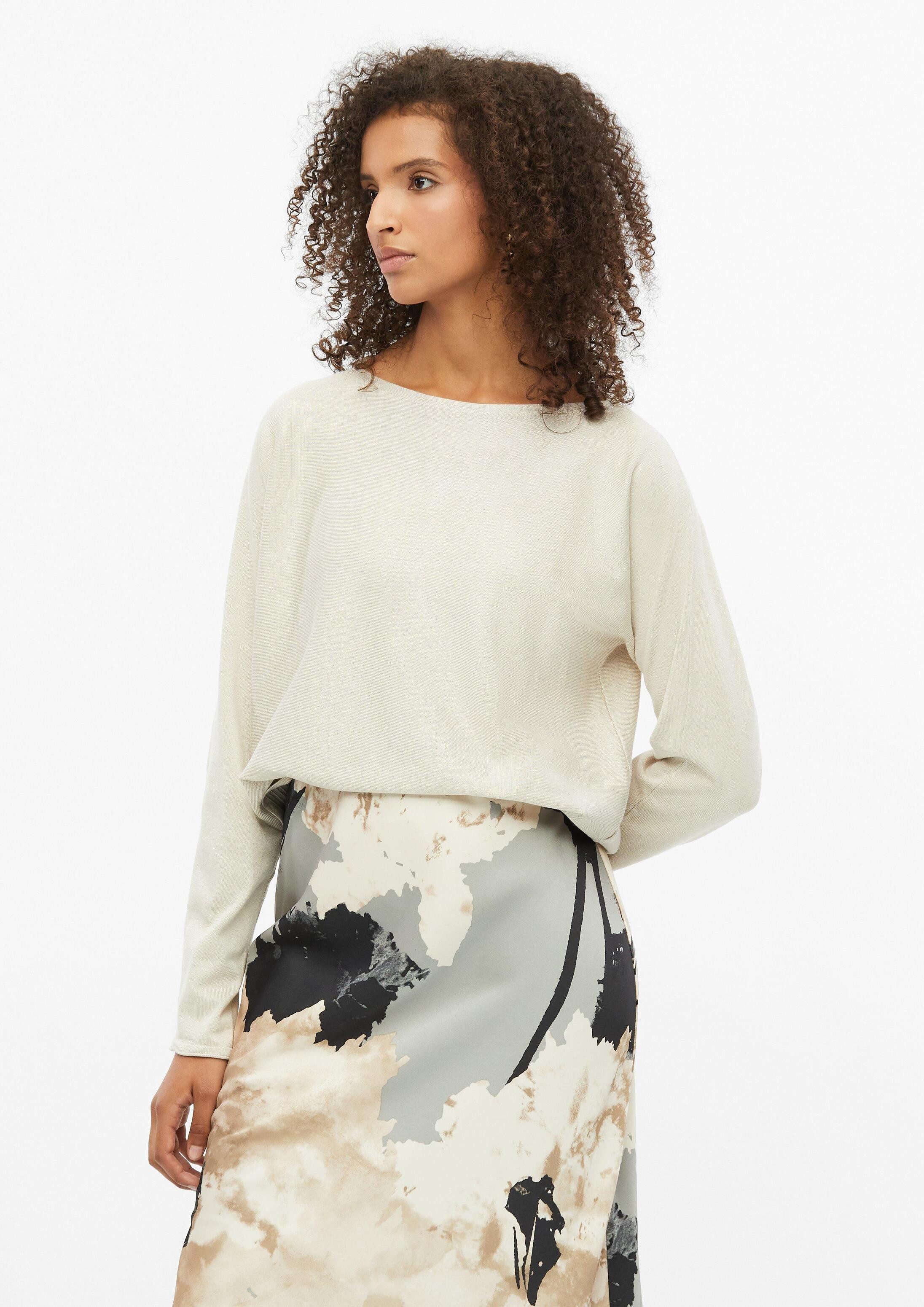 s.Oliver Longpullover Strickpullover Strickpullover mit U-Boot-Ausschnitt im Relaxed Fit