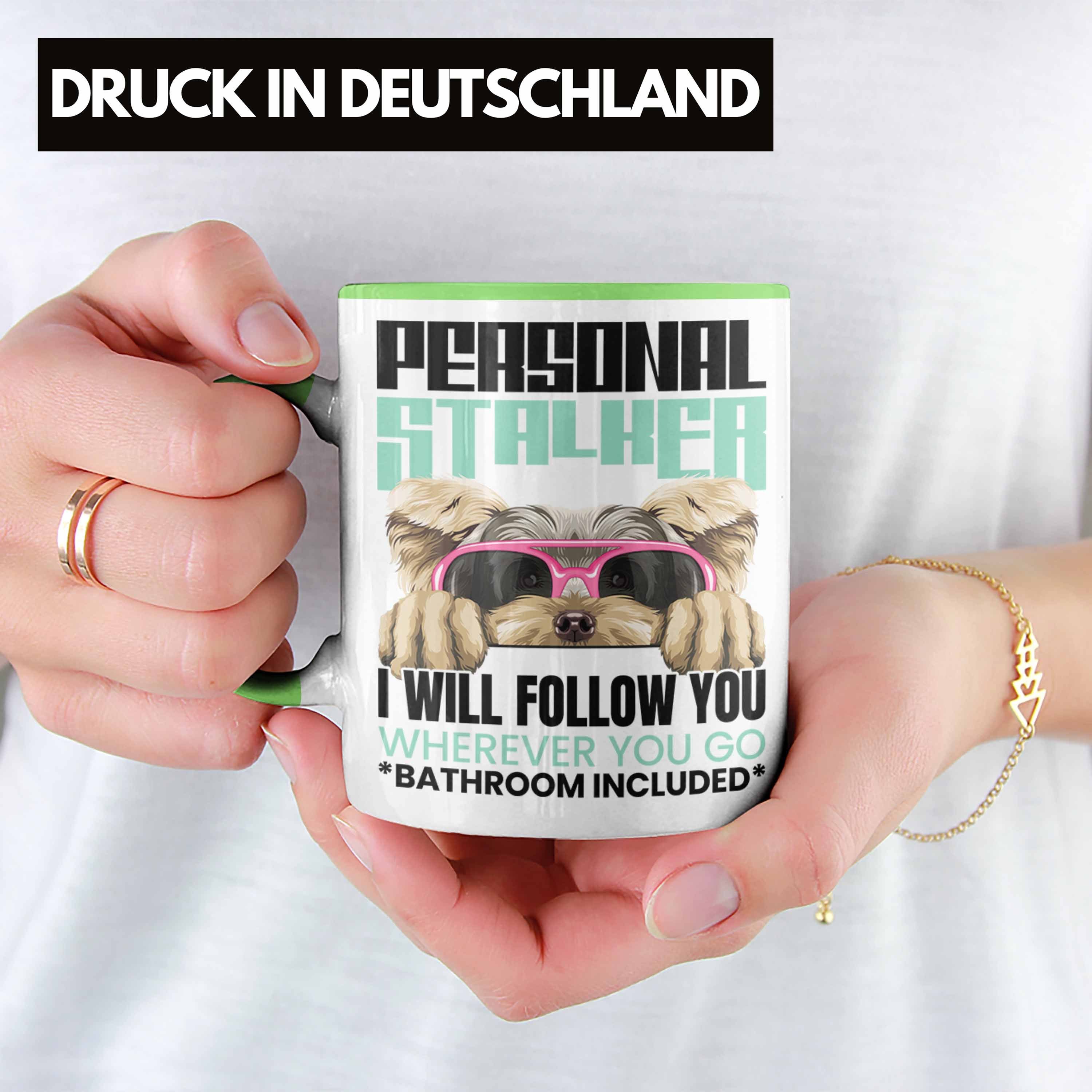 Spruch Tasse Besitzerin Yorkie Tasse Personal Geschenk Lustiger Grün Geschenkidee Trendation