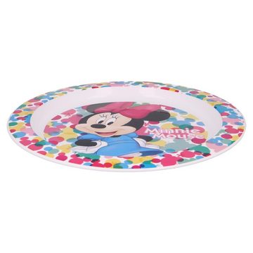 Disney Minnie Mouse Kindergeschirr-Set Minnie Maus (5-tlg), Kunststoff, Kinder Frühstückset