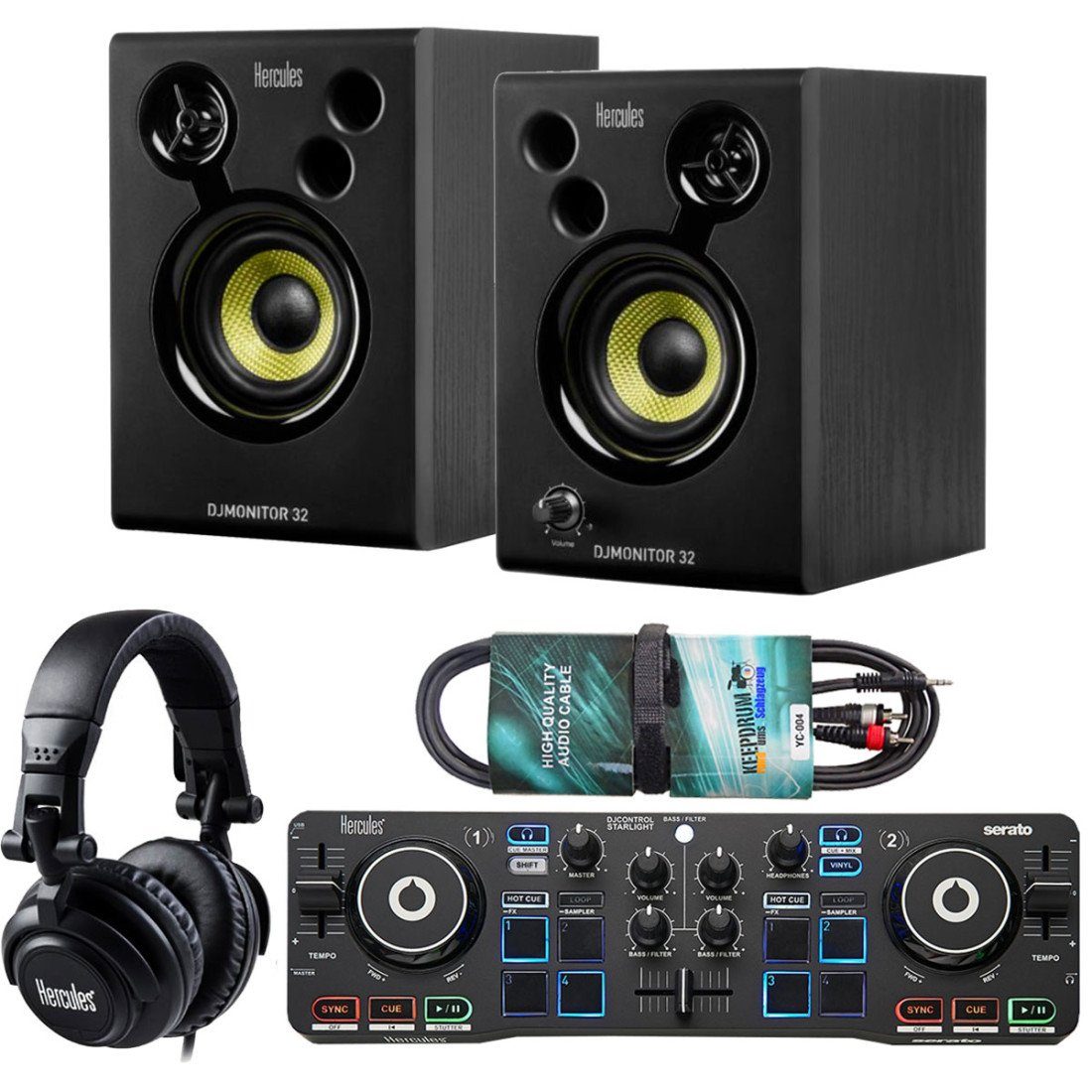 DJ Controller Hercules DJ Starter Kit DJ-Controller Set mit Kabel