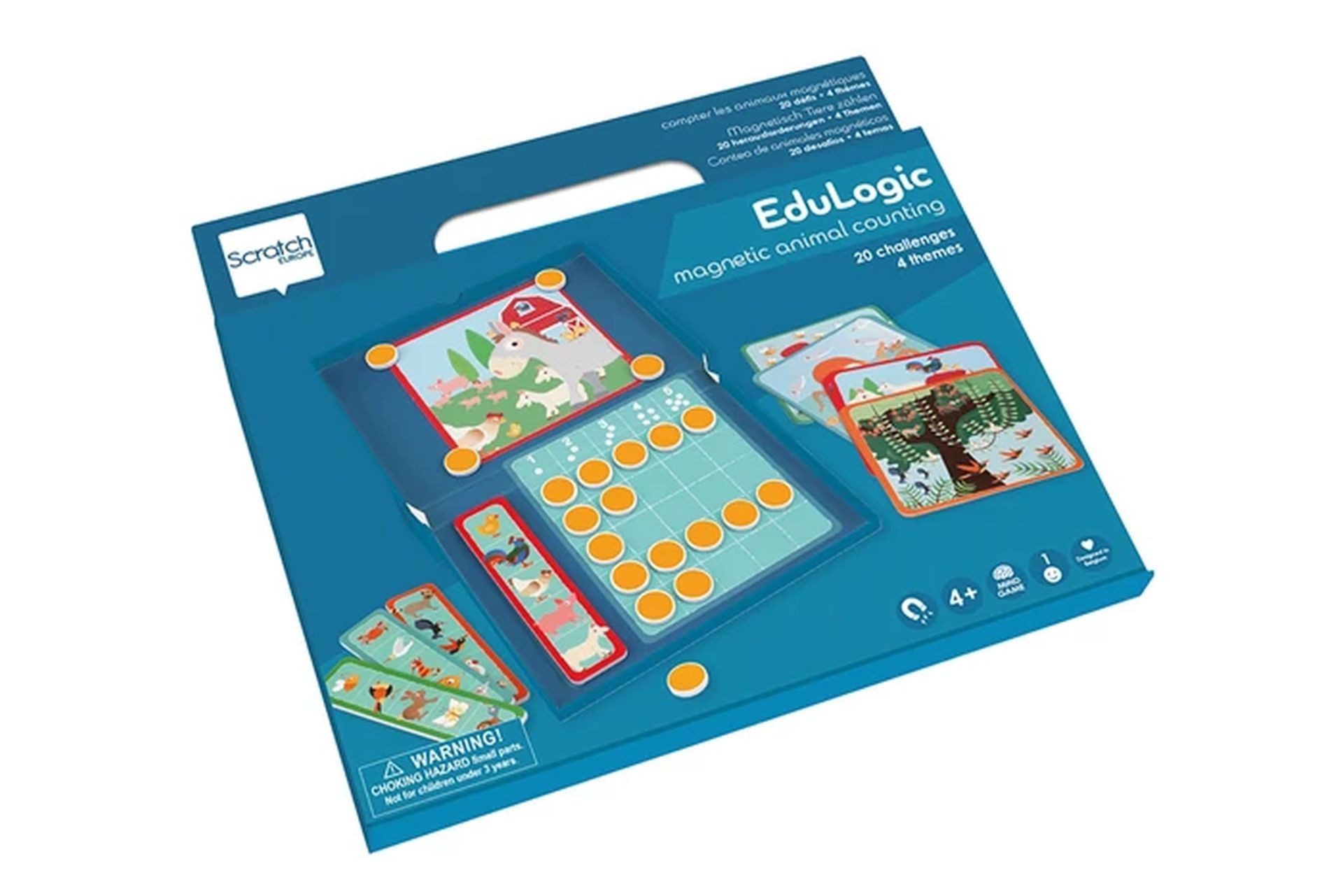SCRATCH Spiel Magnet Lernspiel Tiere Zahlen