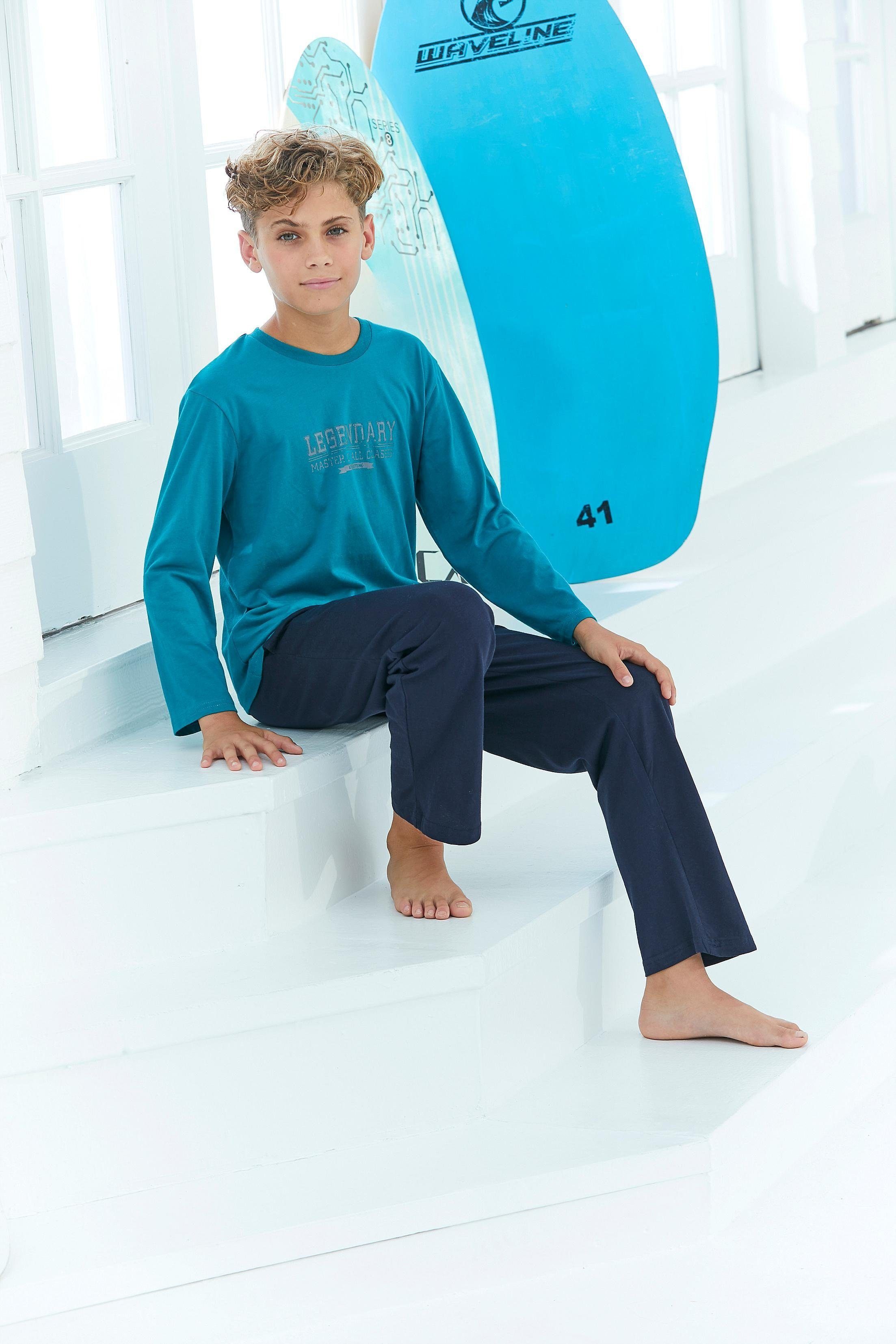 le jogger® Pyjama mit Streifen und günstig online kaufen