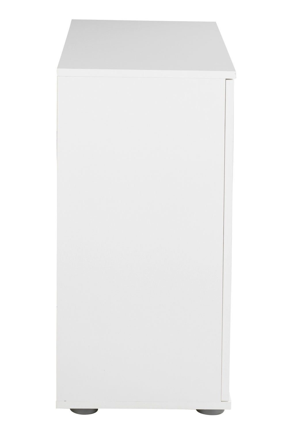 H Weiß, SOLO, Türen, 76 2 71 1 3-fach cm, verstellbar in B Höhe cm, Einlegeboden der Kommode