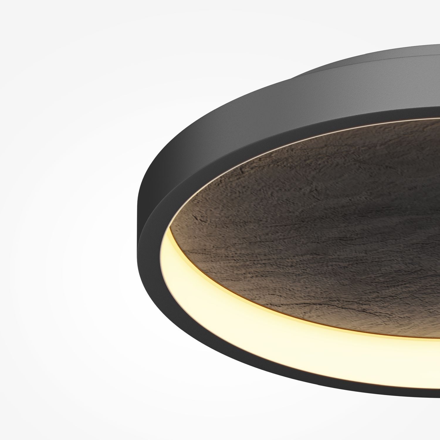 Licht-Erlebnisse Deckenleuchte BEYRA, LED fest integriert, Warmweiß, LED Metall 3000 K warmweißes Licht 450 lm B: 59,5 cm Schwarz rund