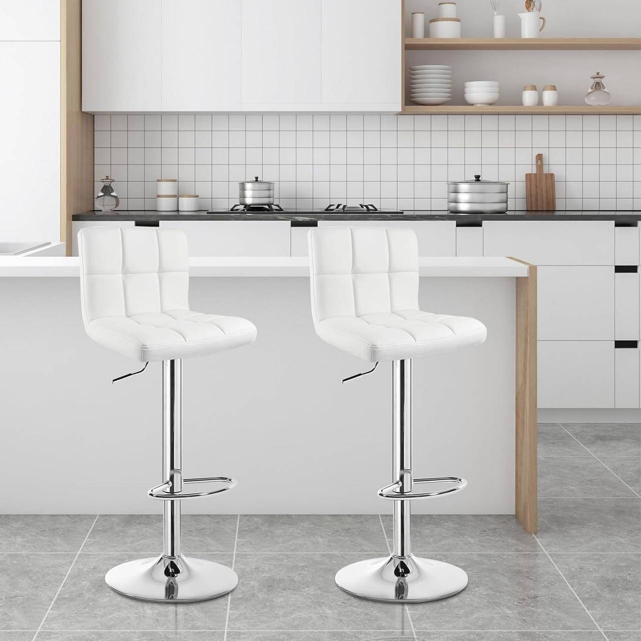 Woltu Barhocker (1 St), Barstuhl drehbar und höhenverstellbar Tresen Hocker