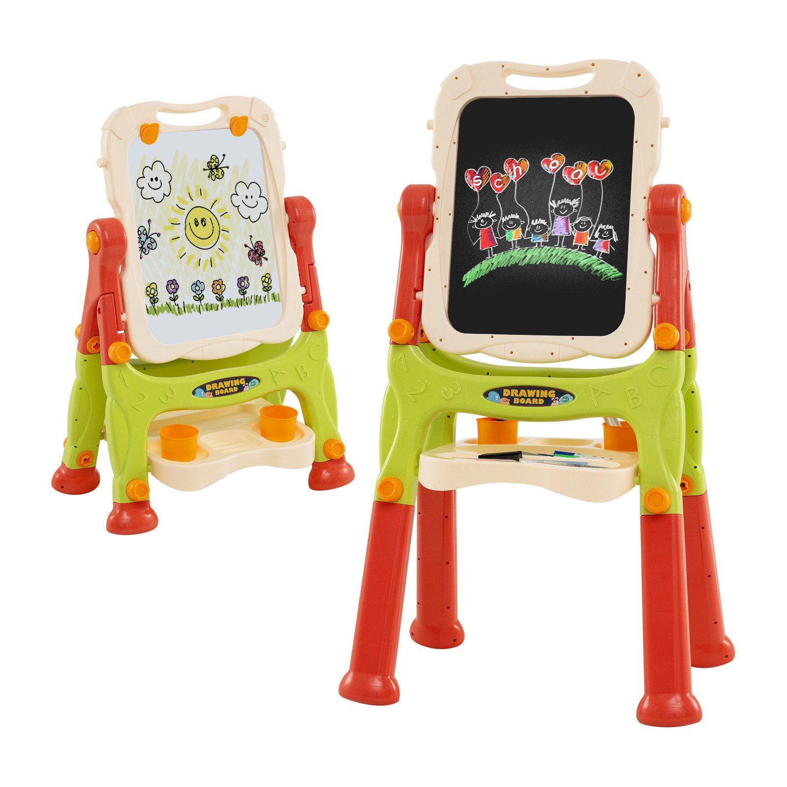 COSTWAY Standtafel, Kinder Staffelei, Doppelseitige höhenverstellbar, magne günstig online kaufen