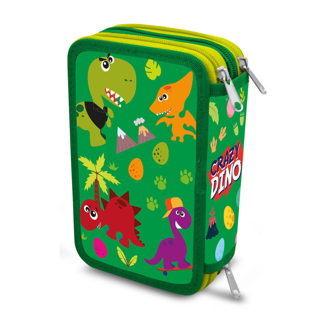 Kids Euroswan Malstift Crazy Dino Federtasche Federmäppchen 44 Teile