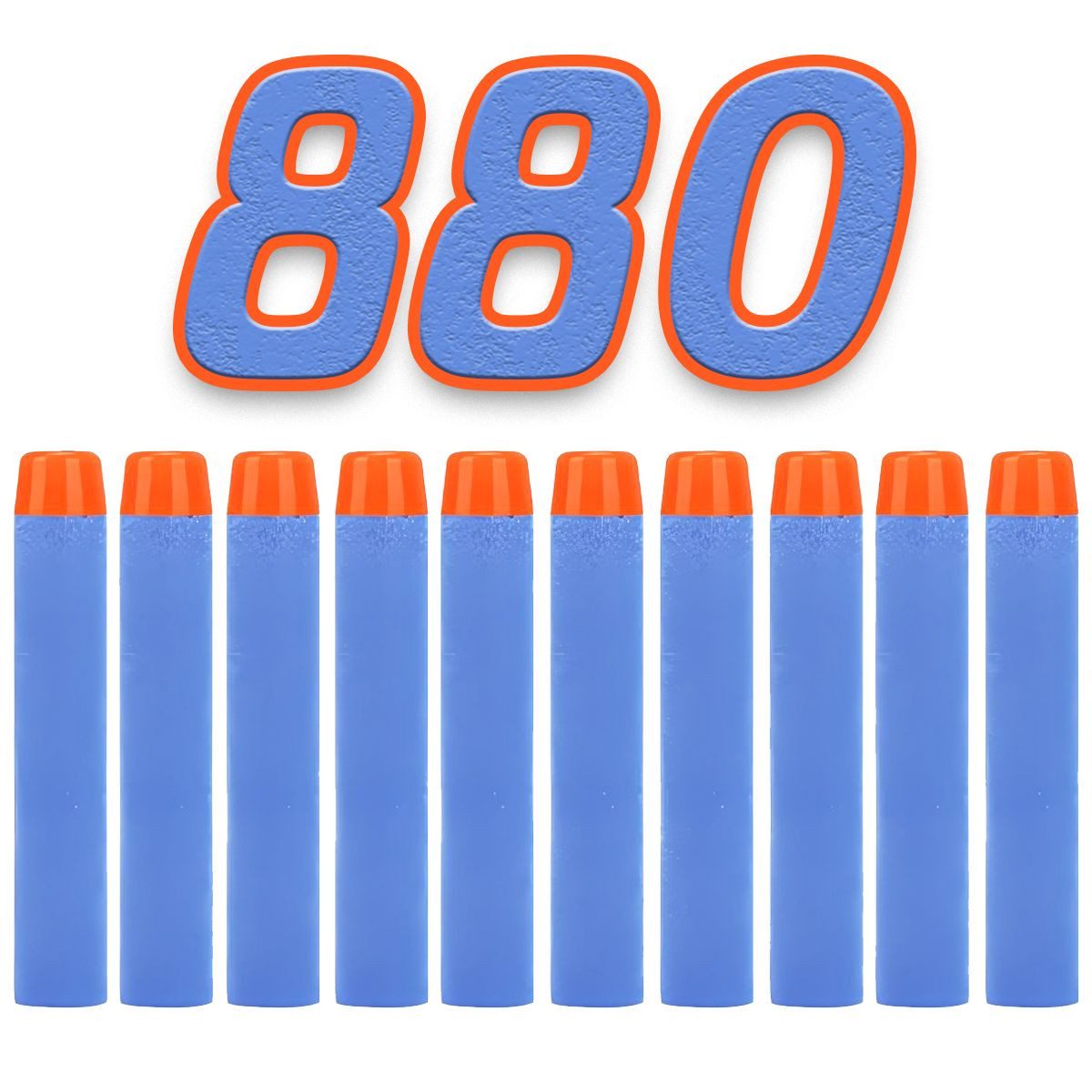 König Design Dartpfeil 880 Soft Nachfüll Foam Darts Pfeile Elite Clip für NERF N-Strike, Ersatzpfeile Munition Foam Darts kompatibel mit Nerf Hasbro Fortnite