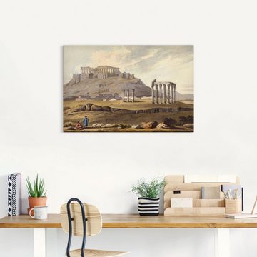 Artland Leinwandbild Der Tempel des olympischen Zeus, Gebäude (1 St), auf Keilrahmen gespannt