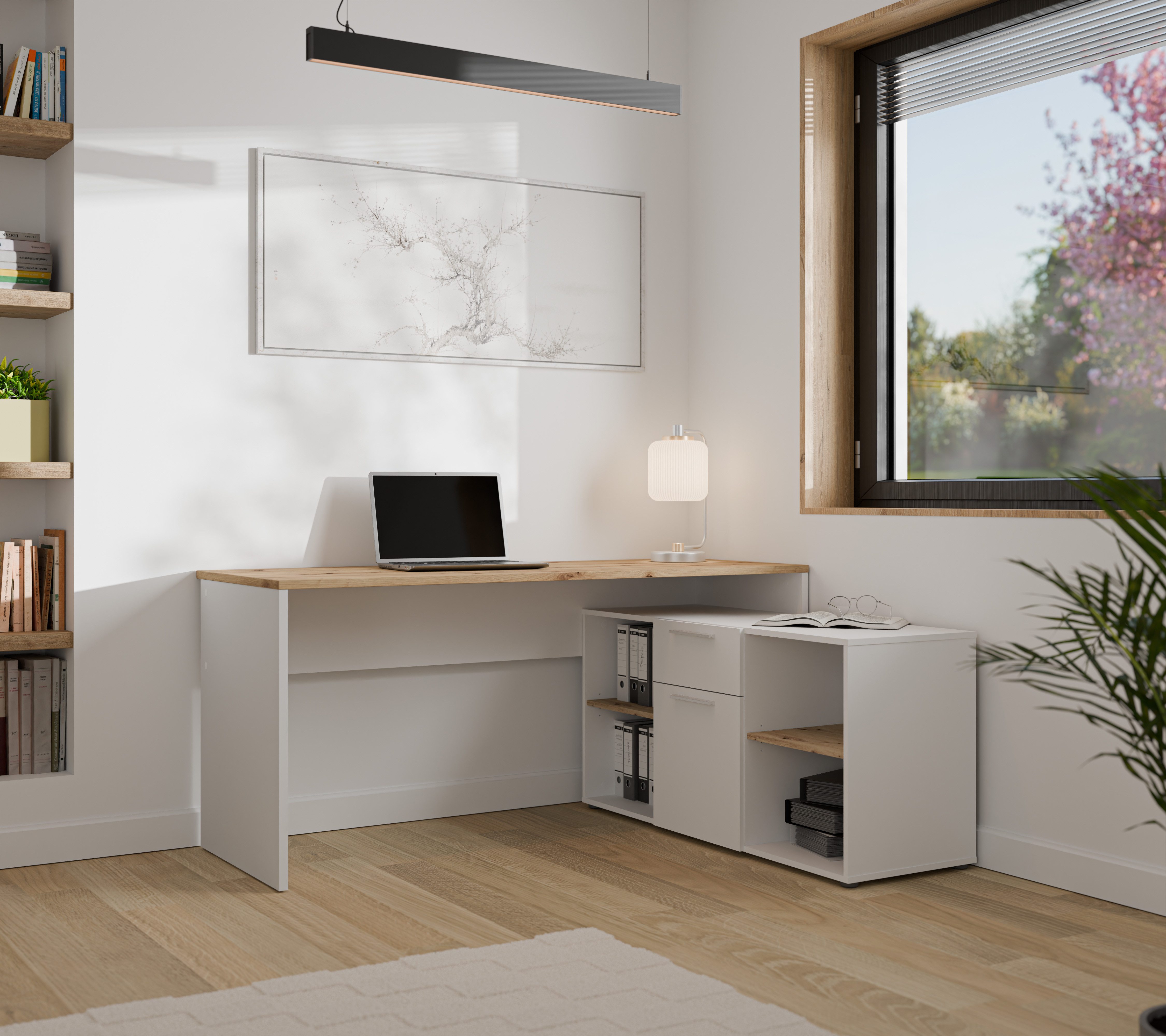 FORTE Eckschreibtisch Contra Costa, B/H/T 160/73,5/128 cm, Über-Eck-Lösung günstig online kaufen