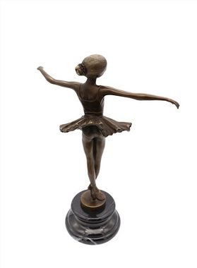 Linoows Dekoobjekt Bronzefigur, Bronze Skulptur, Ballettttänzerin, Milo, Hand gegossen