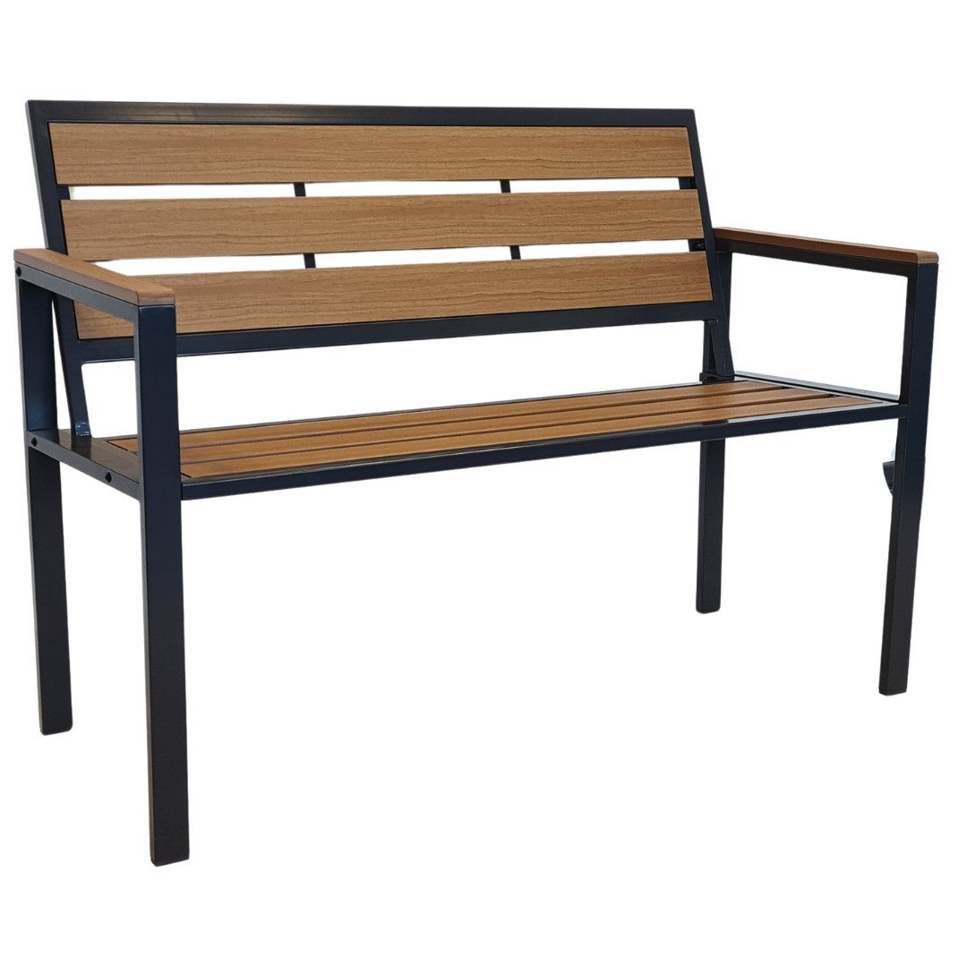 abc HOME Bank Gartenbank aus WPC & Aluminium, 108 cm breit, wetterfest & rostfrei, Wetterfest – Bild 3 von 5