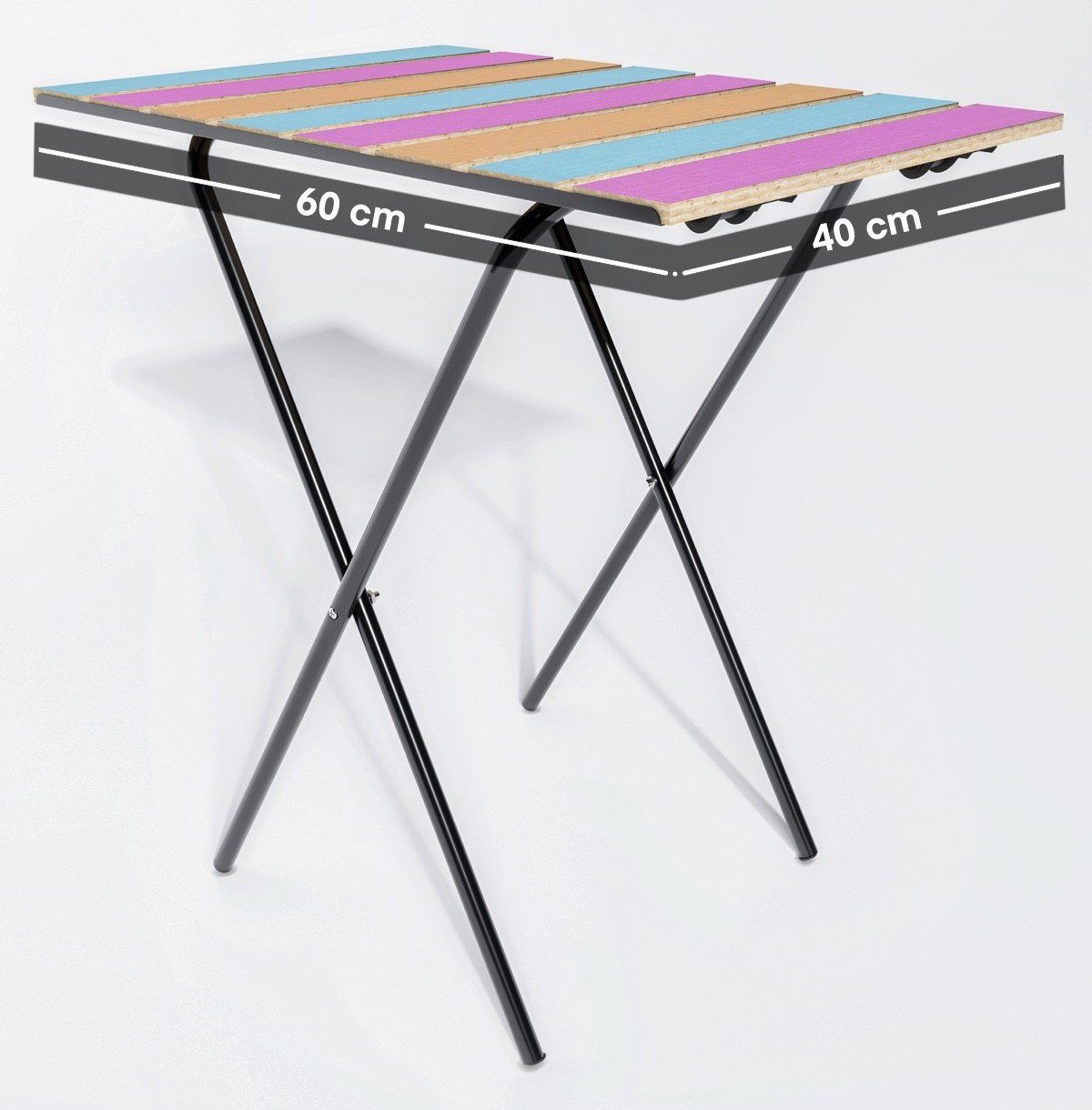 Emhelle Klapptisch Metall Höhenverstellbar Klapptische für Balkon