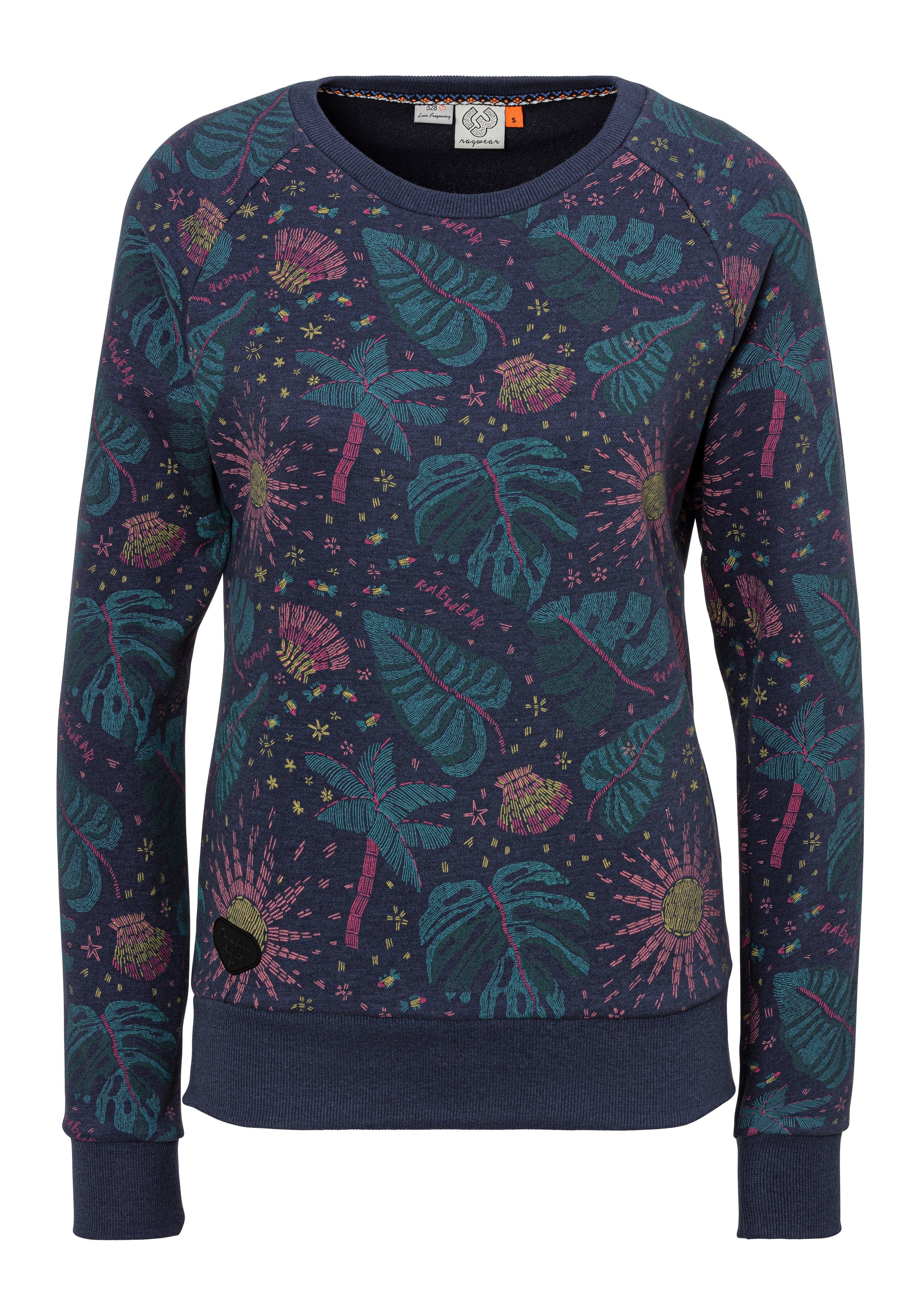 Ragwear Sweatshirt JOHANKA PRINT mit sommerlichem Alloverdruck