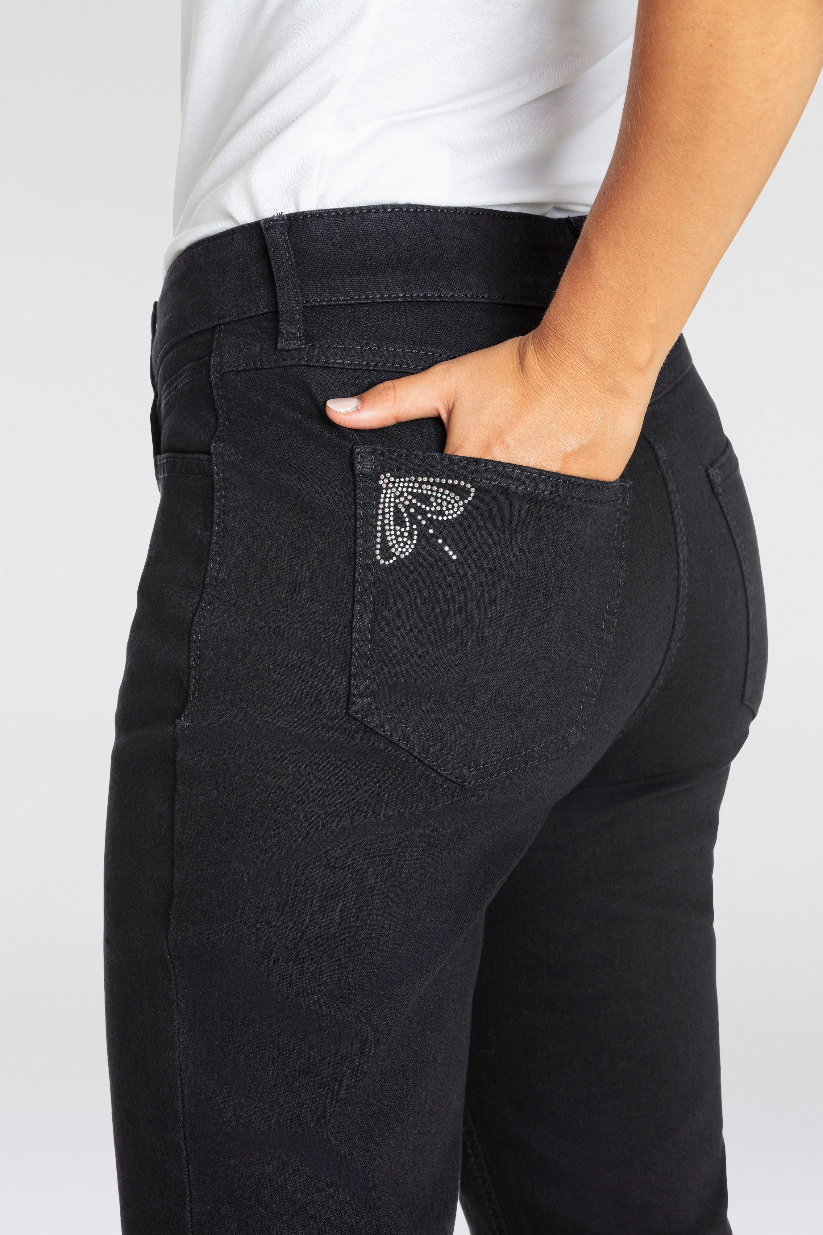 MAC Gerade Jeans MELANIE dragon-fly Dekoratibe Nietendetails auf der hinteren Tasche