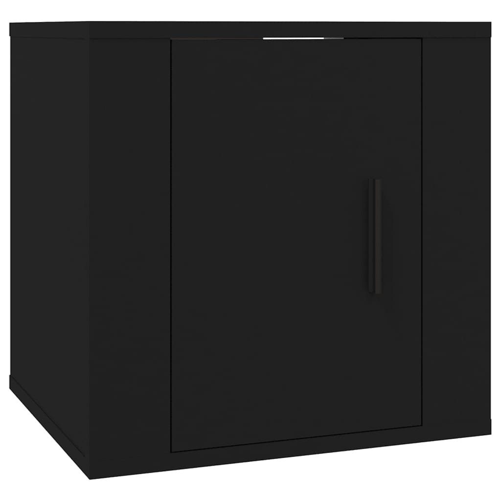 vidaXL TV-Schrank 3-tlg. TV-Schrank-Set Schwarz Holzwerkstoff (3-St)