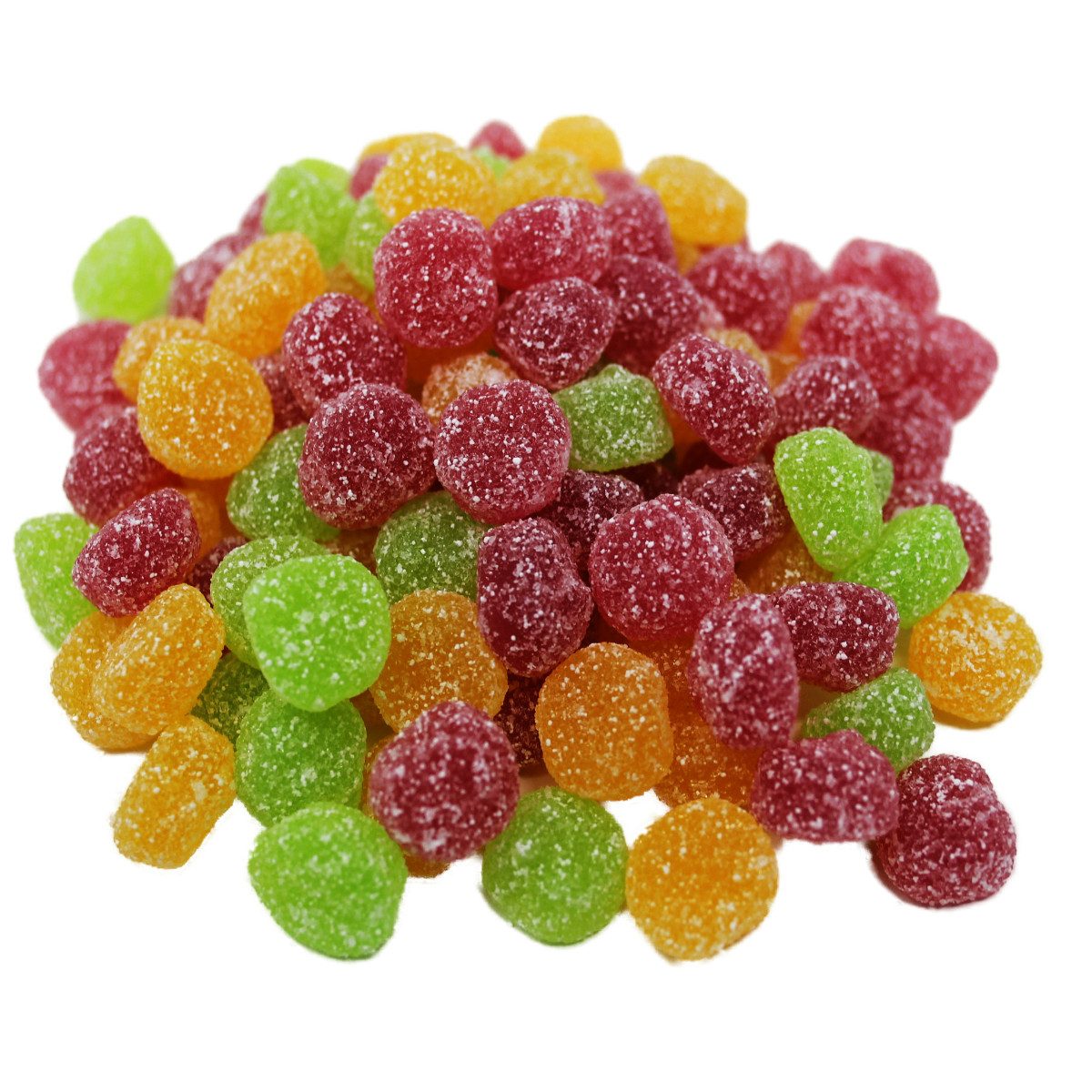 Fruchtgummi Bären & Co. Süßigkeit, Fruchtgummi Berries Mischung sauer gezuckert kleine Kugeln 175g