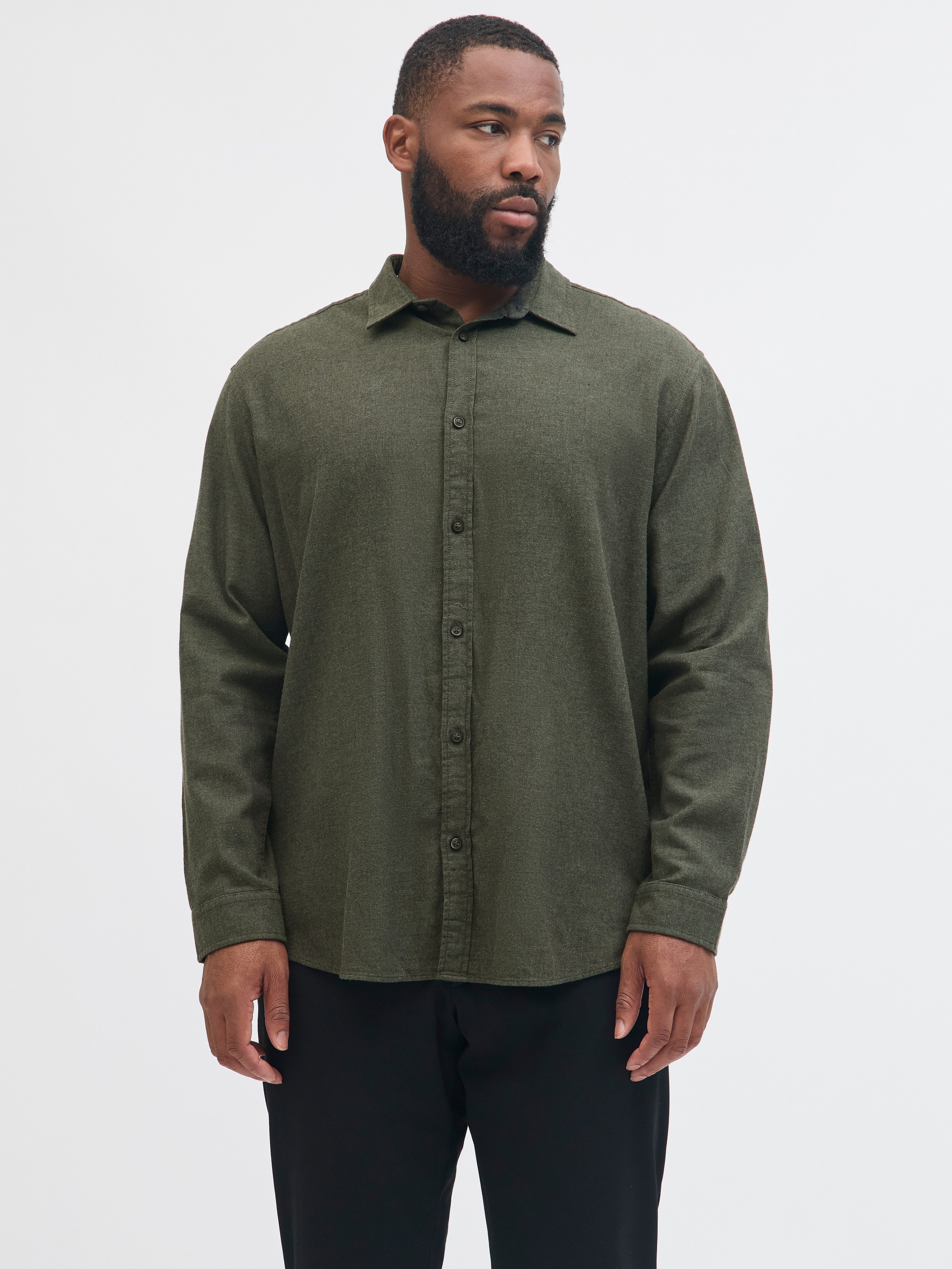 Jack & Jones PlusSize Langarmhemd JJECLASSIC MELANGE SHIRT L/S SN PLS günstig online kaufen
