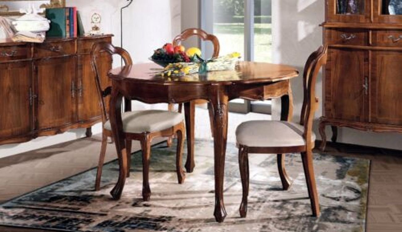 Esstisch, Runder Holzmöbel Italienische Möbel JVmoebel Design Esstisch Tisch Luxus