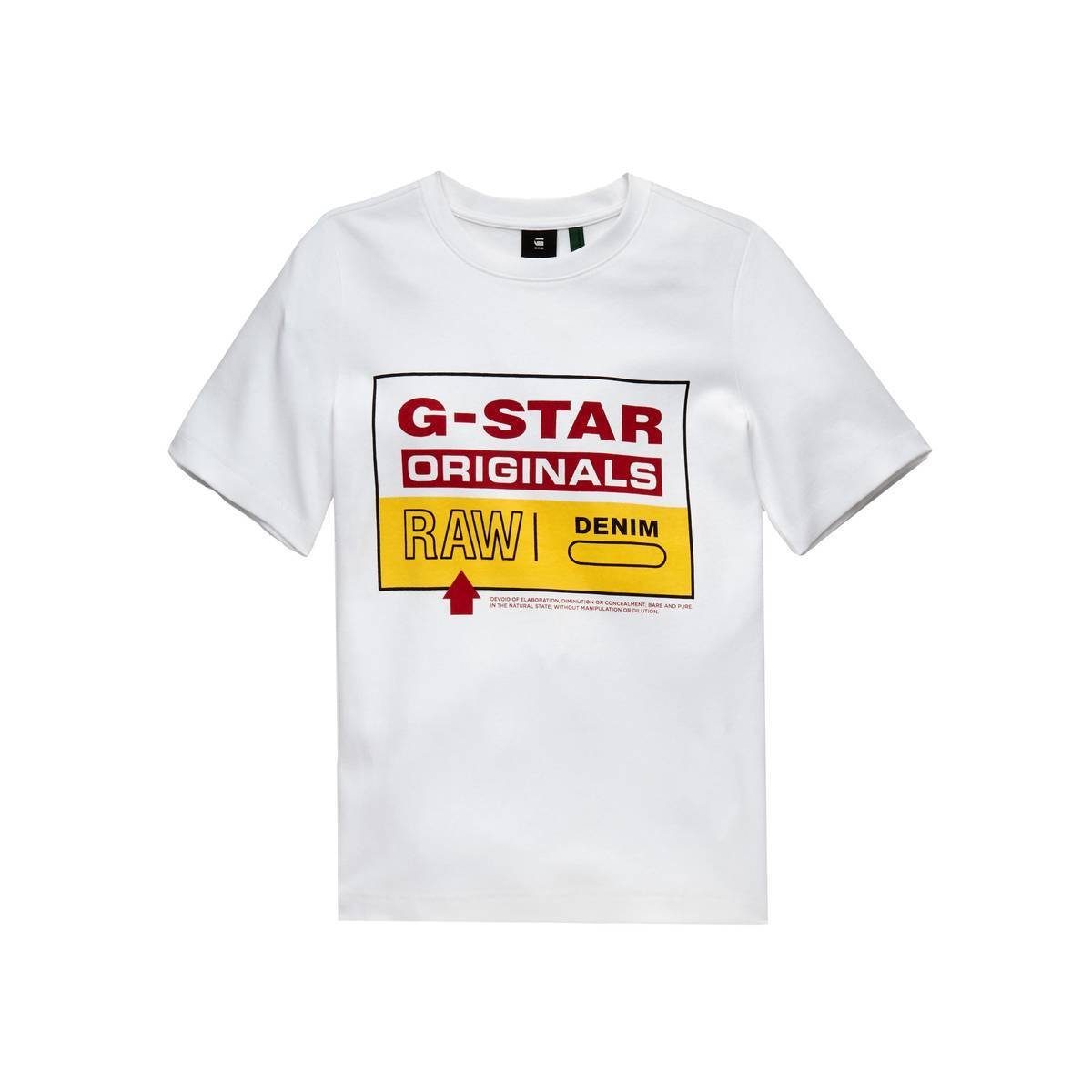 G-Star RAW T-Shirt Damen T-Shirt - Color block originals cropped