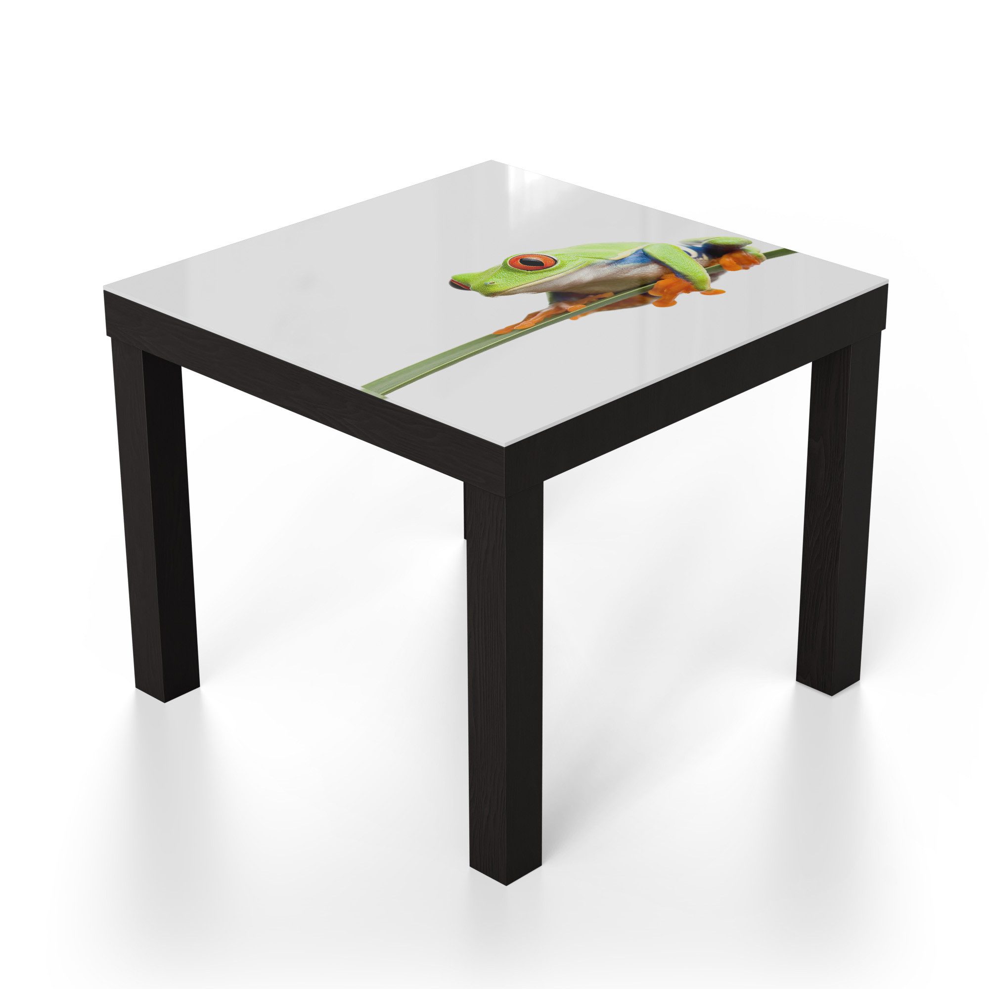 DEQORI Couchtisch 'Neugieriger Frosch', Glas Beistelltisch Glastisch modern