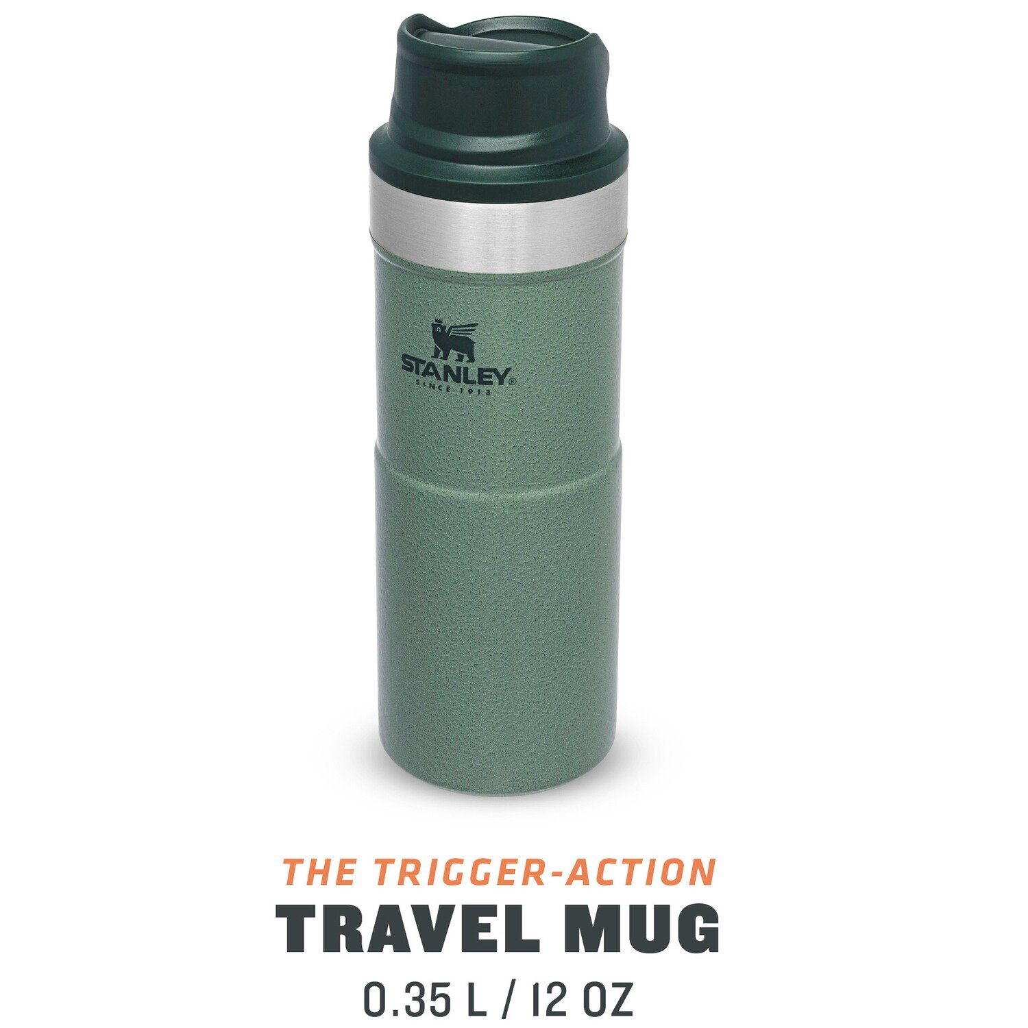 Trigger STANLEY Action ml Mug Isolierflasche Grün 350 Trinkbecher Travel