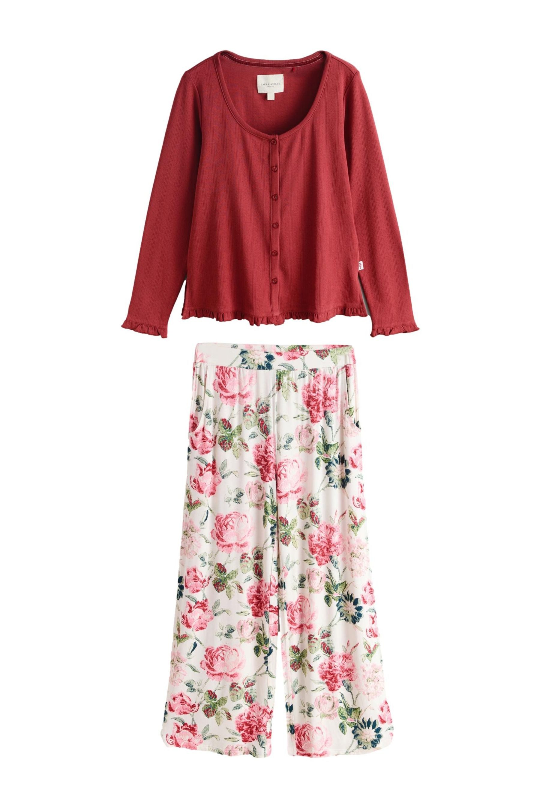 LAURA ASHLEY Pyjama Laura Ashley Langarm-Schlafanzug, Pointelle (2 tlg)