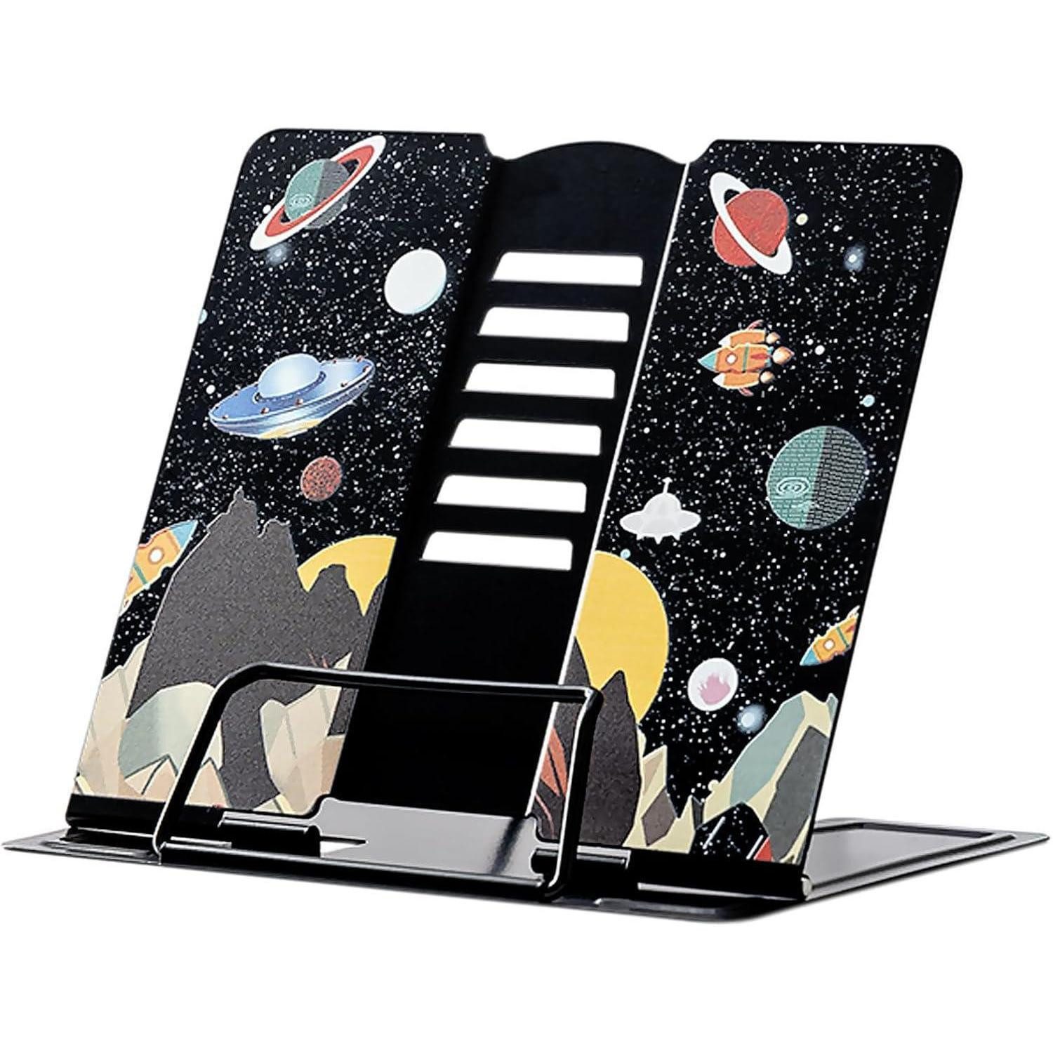 LuxusKollektion Buchstütze Leseständer Kinder höhenverstellbar Metall Astronaut Rocket E