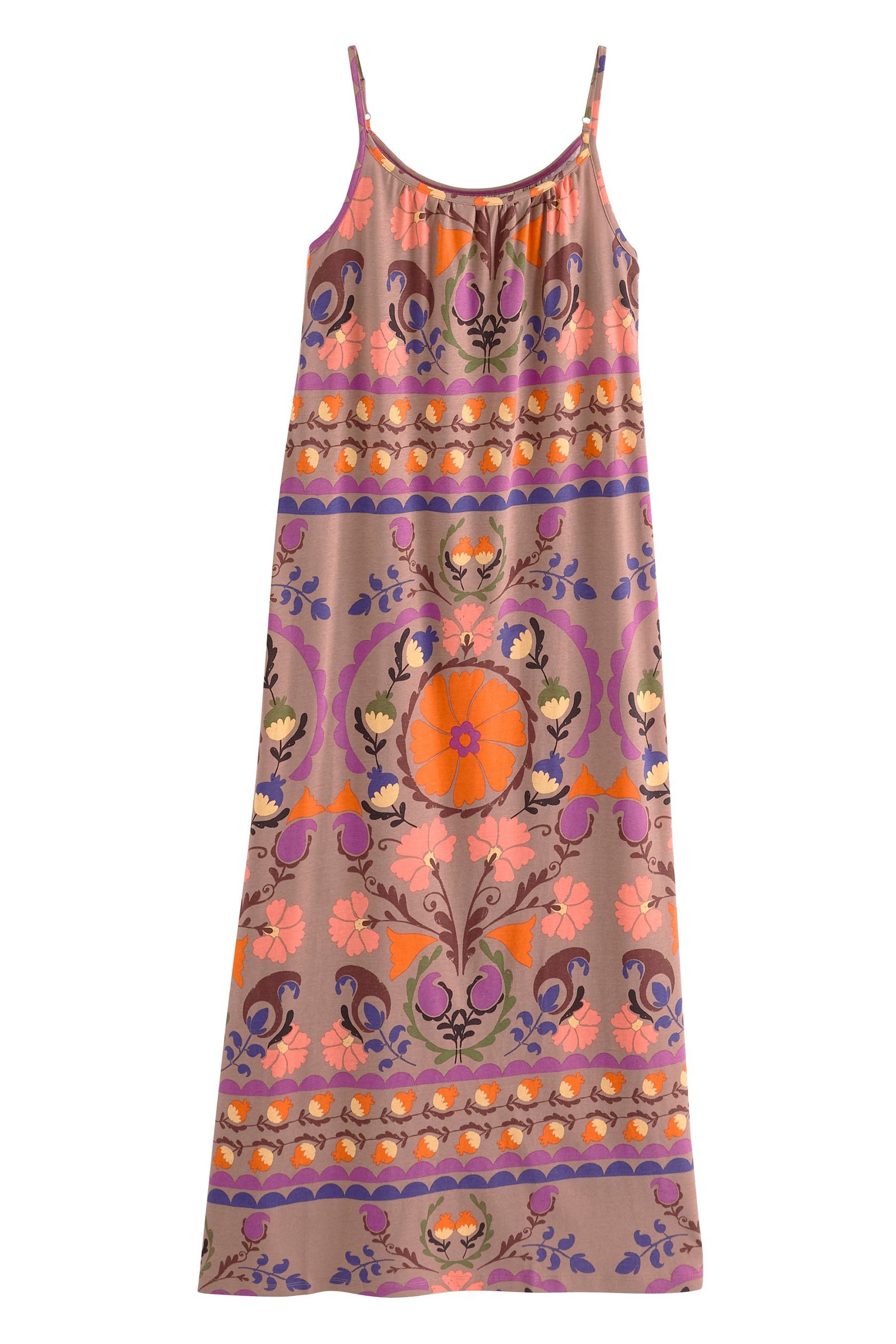 Jerseykleid Maxikleid in Trapezform mit geraffter Ausschnitt
