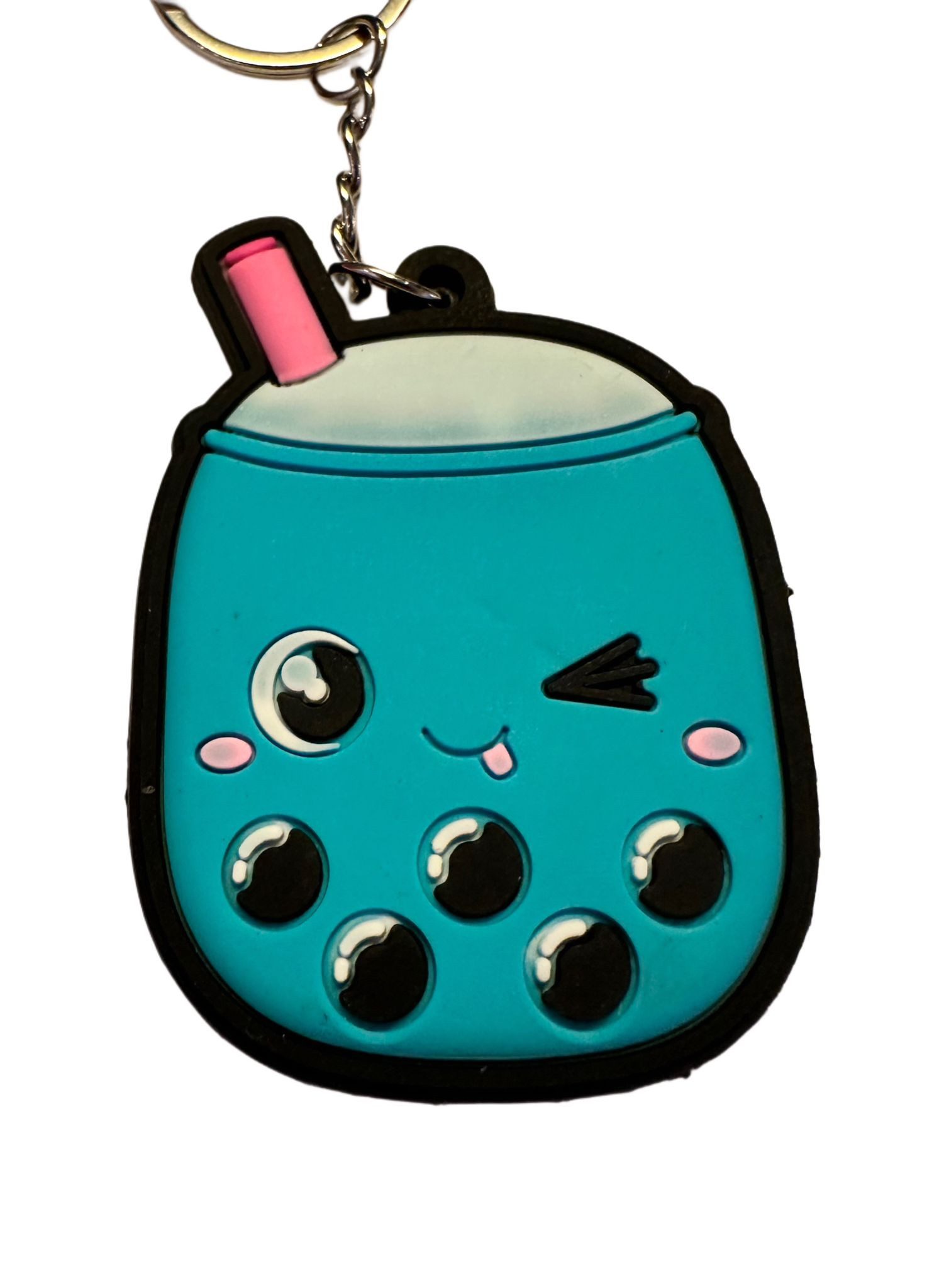 Schlüsselanhänger Schlüsselanhänger 6cm Kinder Mini Anhänger keychain Bubble Tea blau