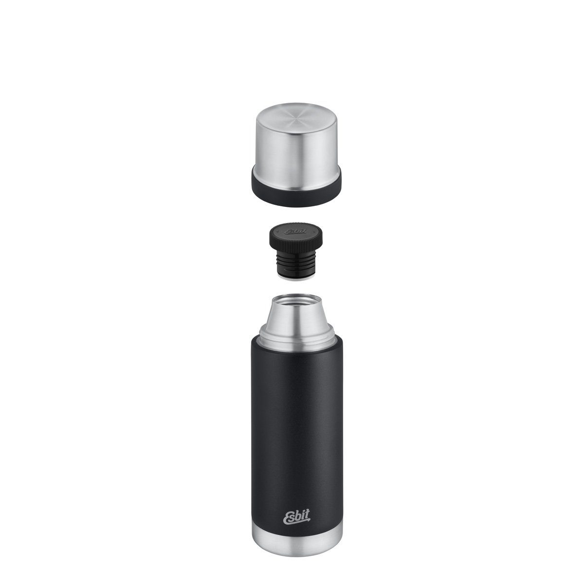 Esbit Isolierflasche SCULPTOR Edelstahl Isolierflasche 500ml, Schwarz