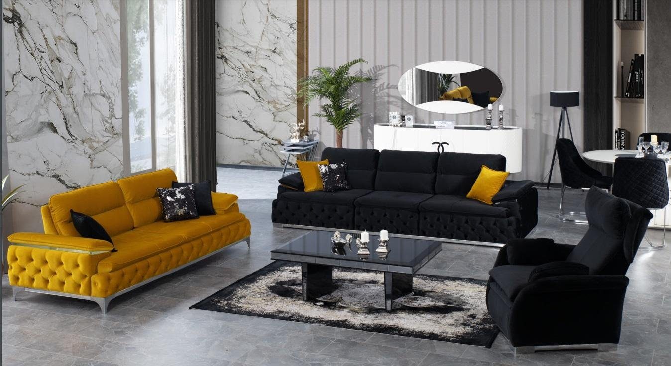 Polster JVmoebel Sofagarnitur Garnitur Sofa Sitzer 3+3+1 Couch Sofa, Couch