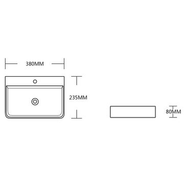 Mai & Mai Waschbecken Aufsatzwaschbecken Br003 Hängewaschbecken Waschbecken Keramik