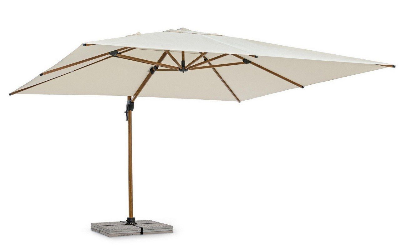 Ampelschirm Ampelschirm Orion 400x400x293cm Aluminium Beige Schirm Sonnenschirm