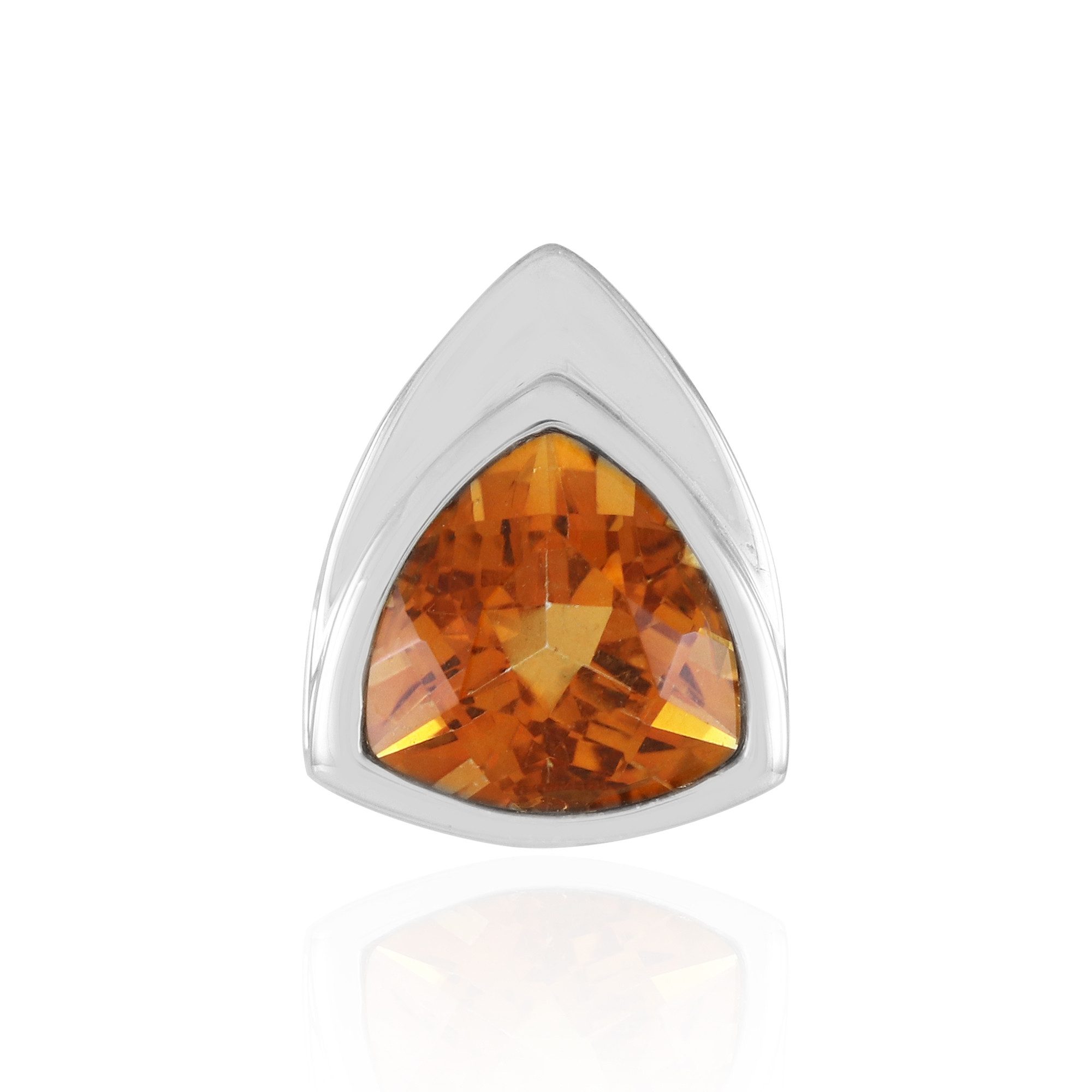 Cavill Kettenanhänger Cavill oranger Quarz 1,67 ct Anhänger Silber plattiert Damen (1-tlg)