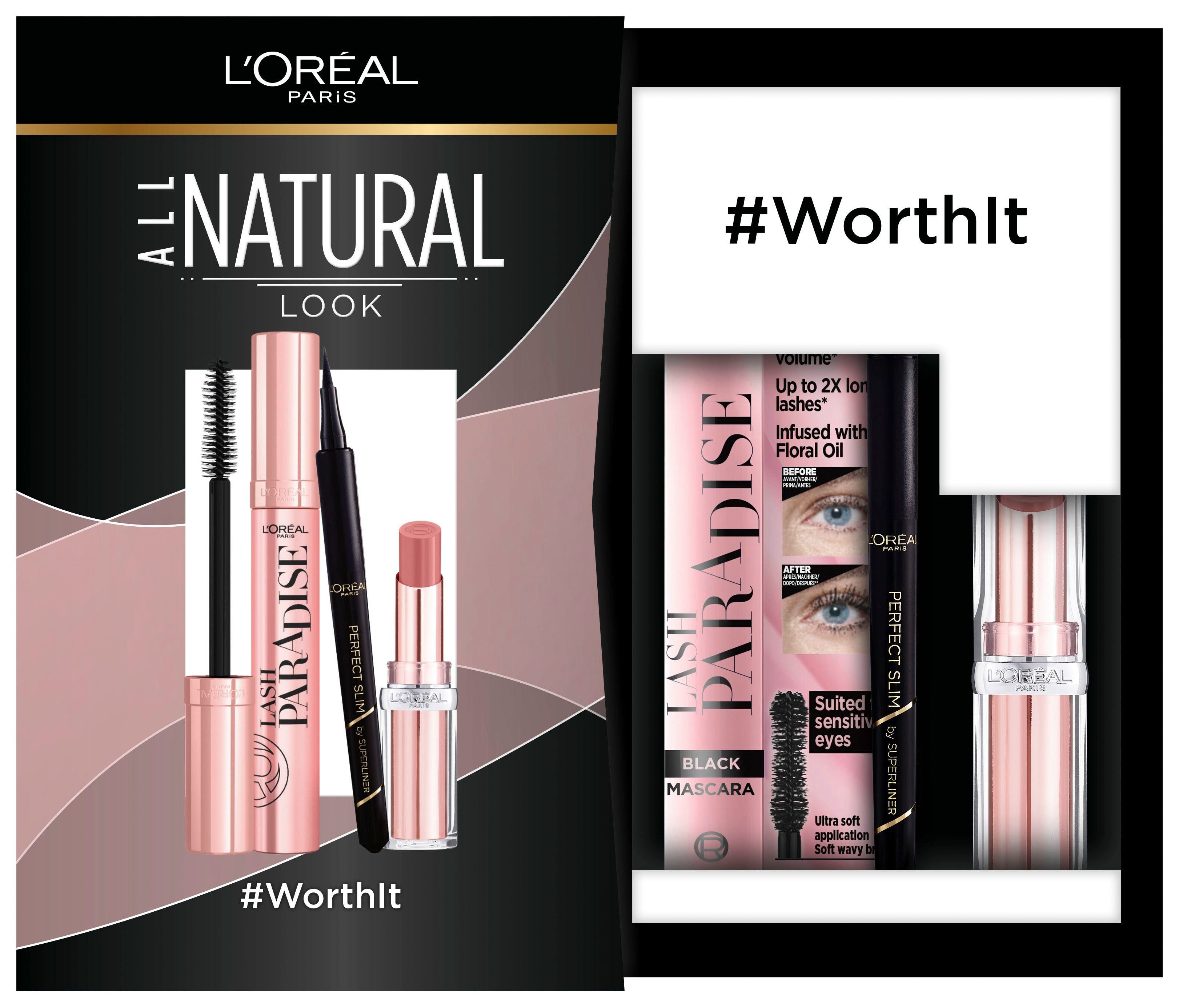 L'ORÉAL PARIS Schmink-Set All Natural'-Set, 3-tlg., mit vielseitigen Kombinationsmöglichkeiten